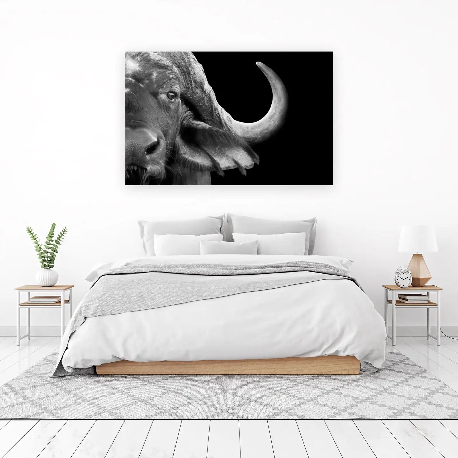 Bold Buffalo Portrait Wall Art - Wildlife Art