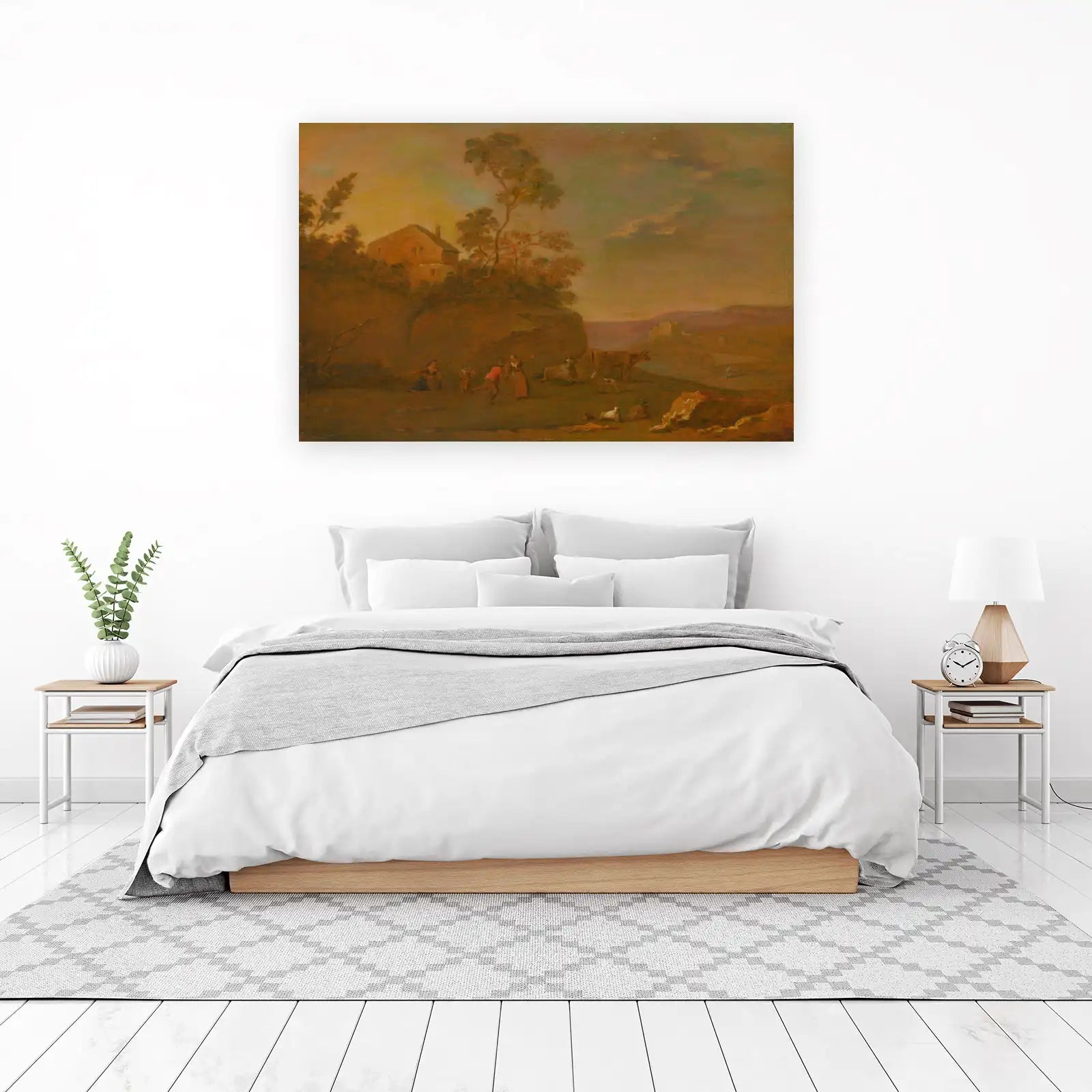 Pastoral Landscape with Figures Wall Art