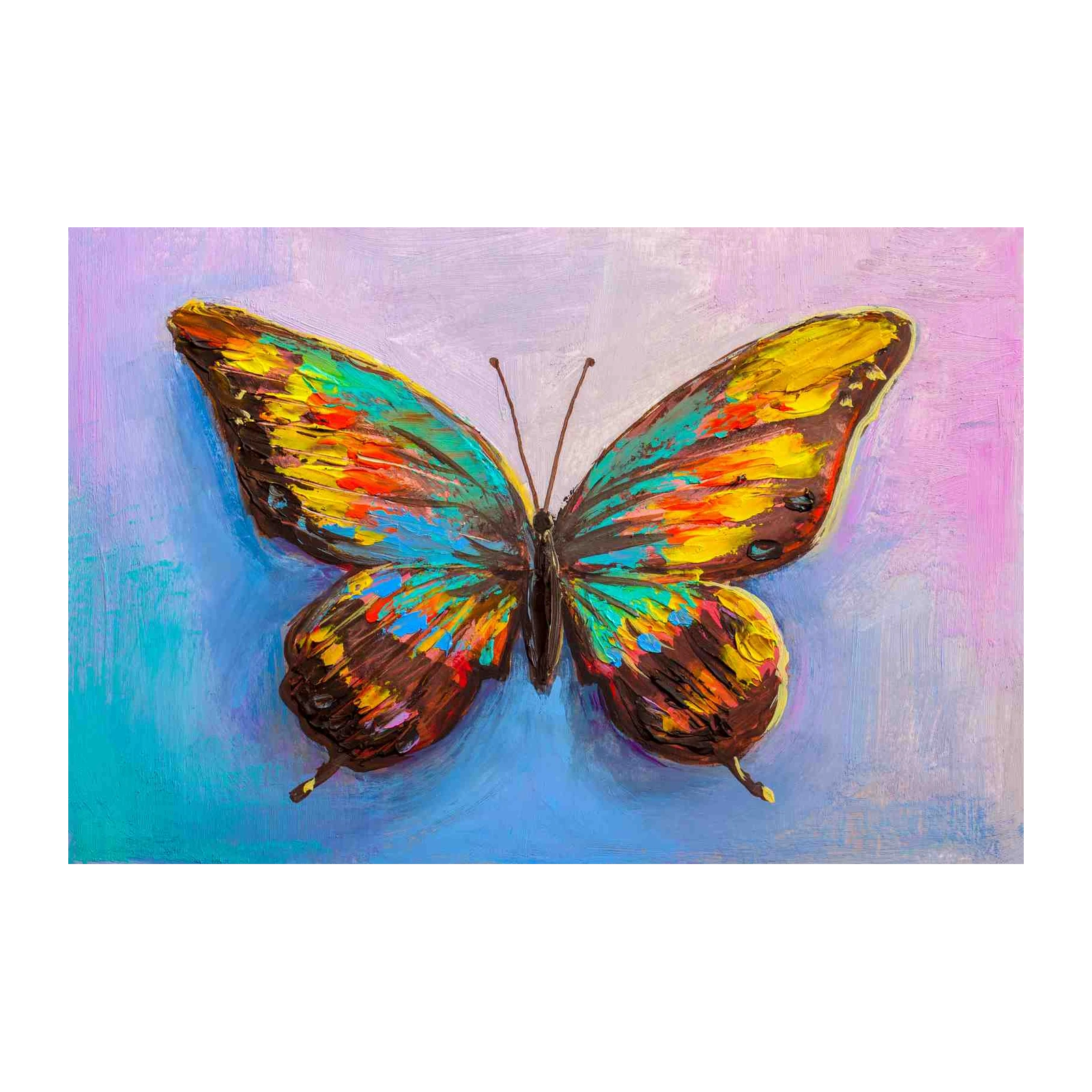 Vibrant Butterfly Oil Painting Wall Art