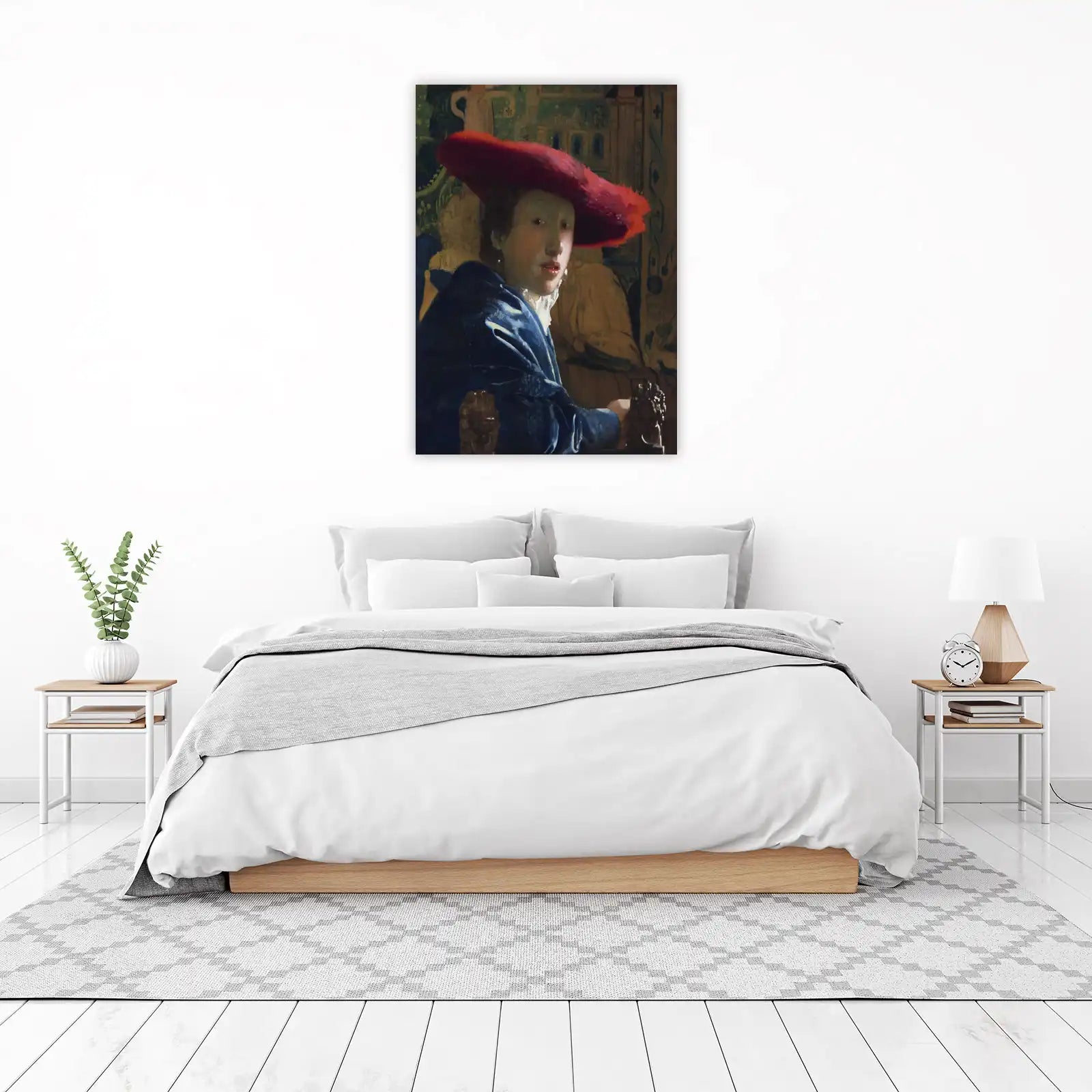 Red Turban Woman Portrait Wall Art