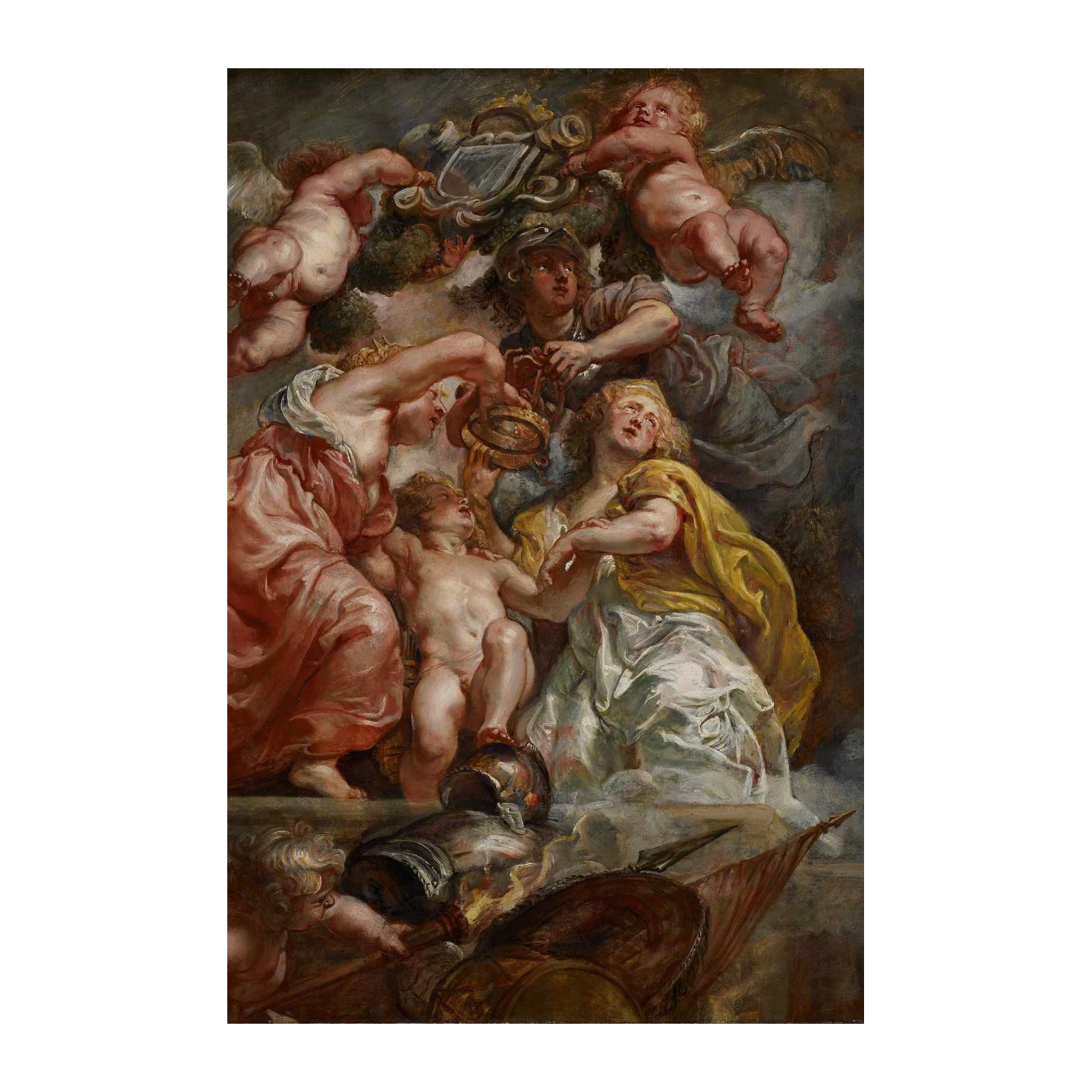 Allegory of Peace and War Baroque Wall Art