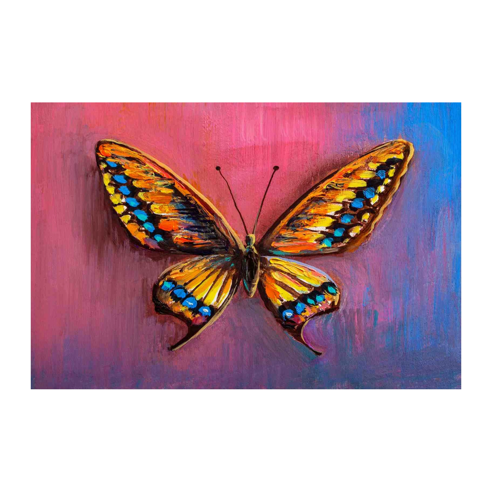 Vibrant Butterfly Oil Painting Wall Art