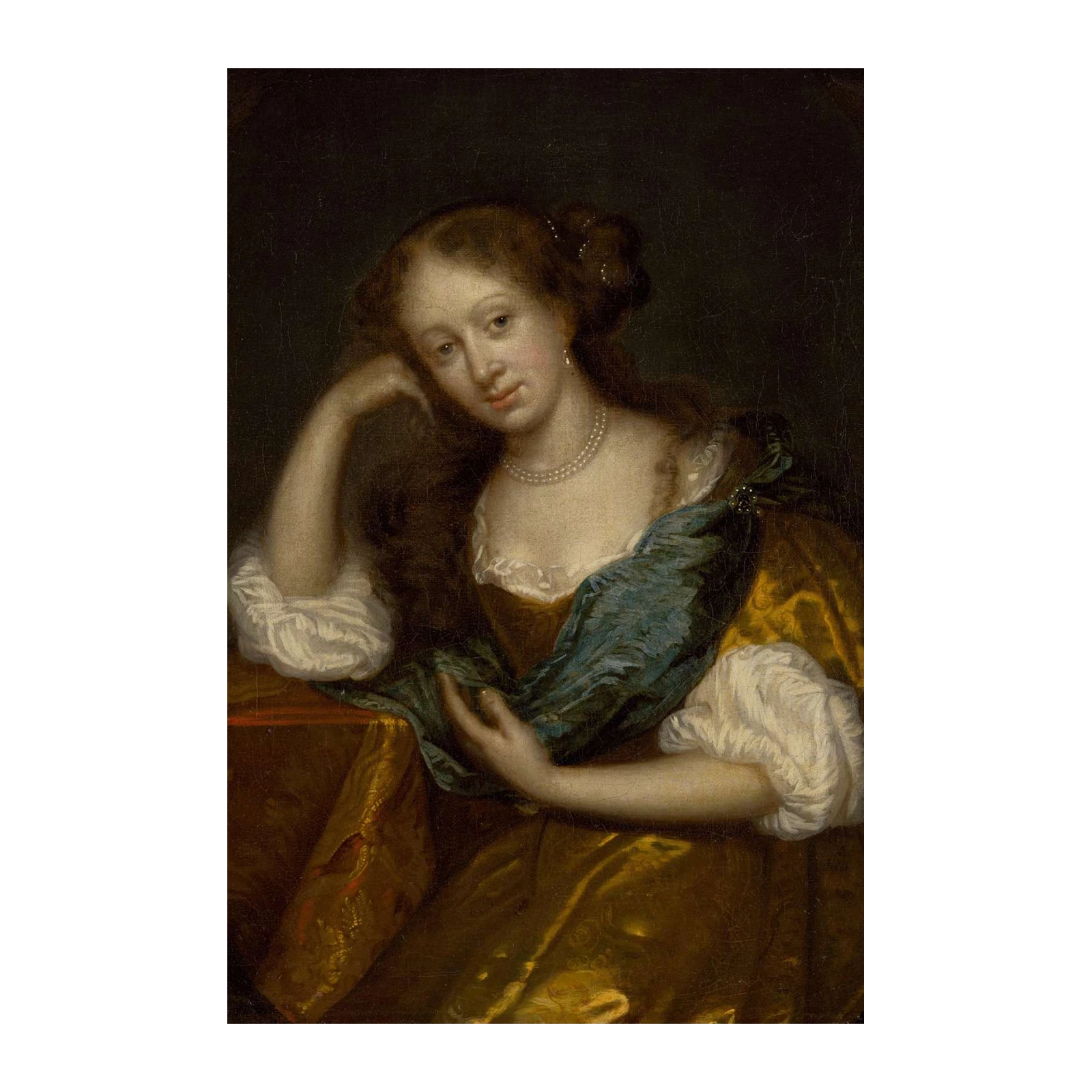 Elegant Lady Pearl Necklace Wall Art