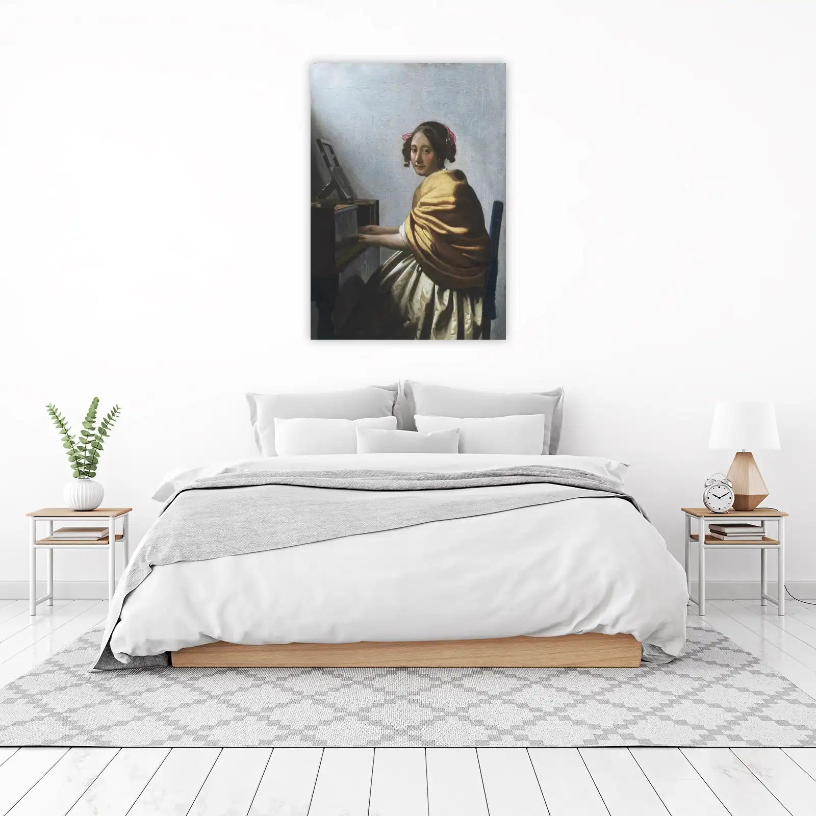 Vermeer 'Woman Playing Music' Wall Art