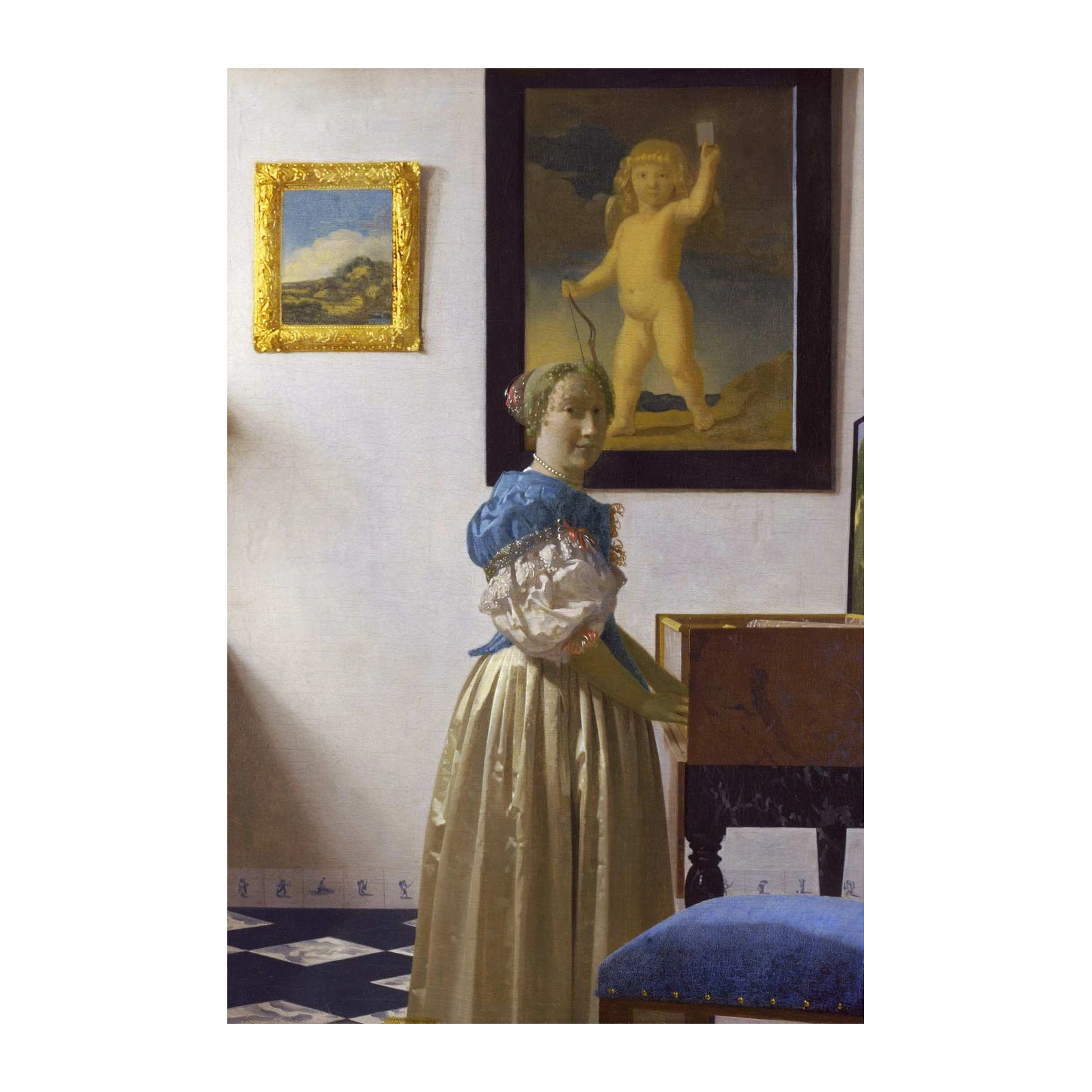 Masterpiece Woman Playing Virginal Wall Art