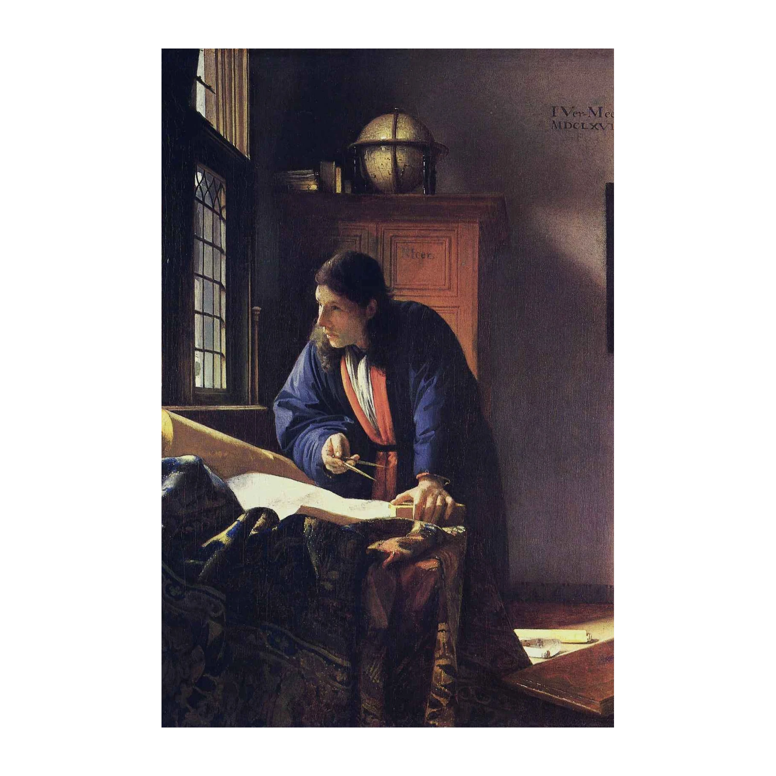 Vermeer's The Geographer Wall Art