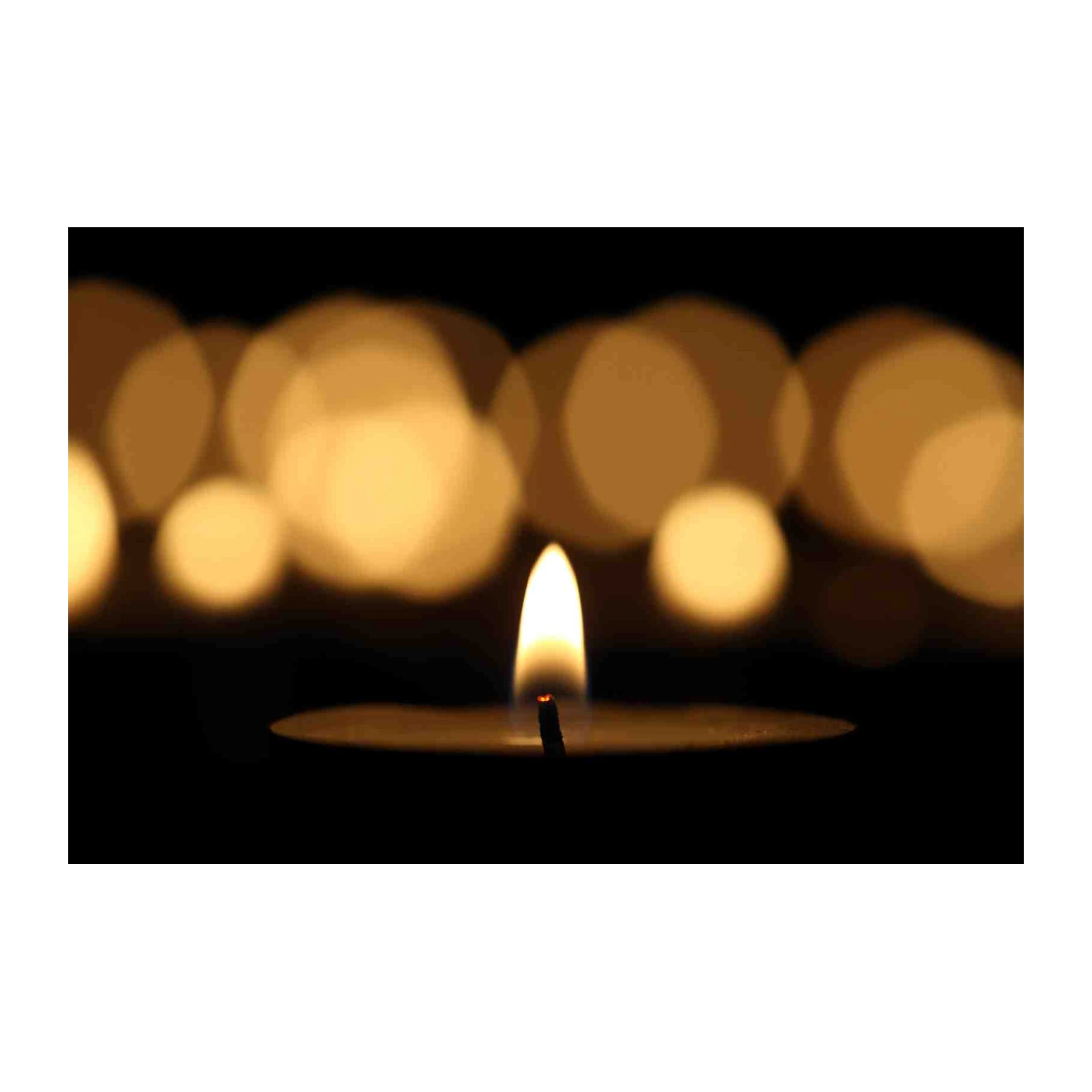 Serene Candlelight Bokeh Wall Art