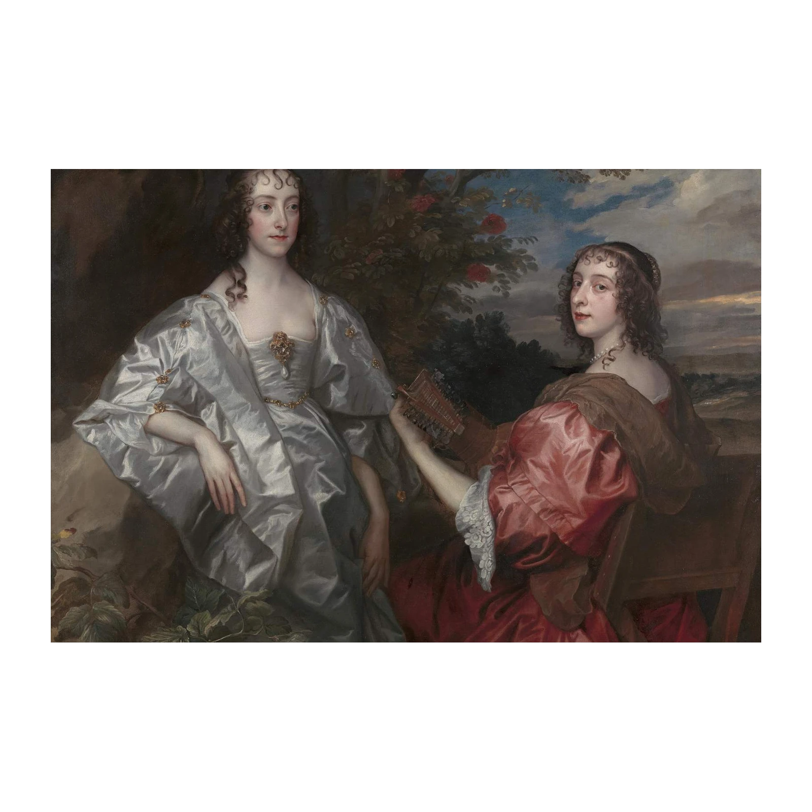 Elegant Rococo Portrait Duo Wall Art