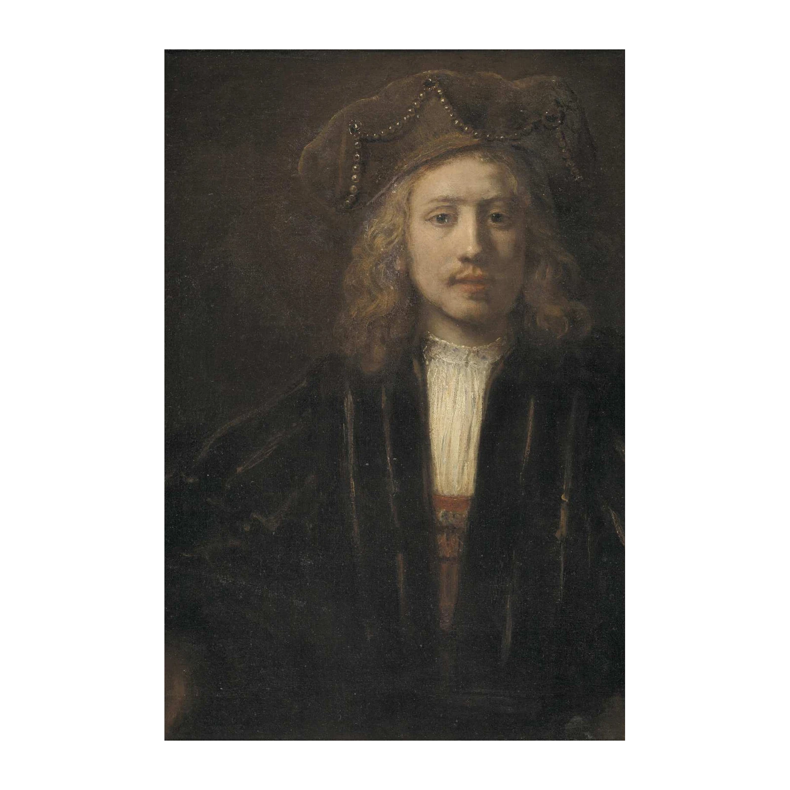 Rembrandt-Inspired Young Man Portrait Wall Art
