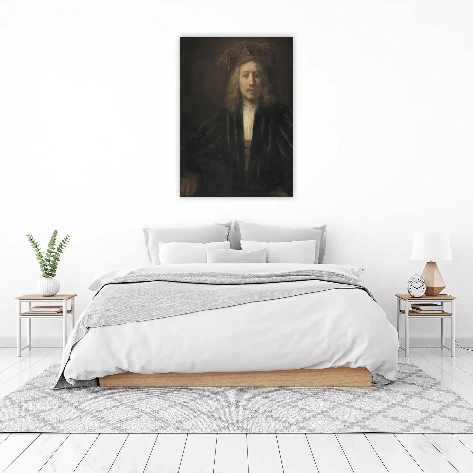Rembrandt-Inspired Young Man Portrait Wall Art