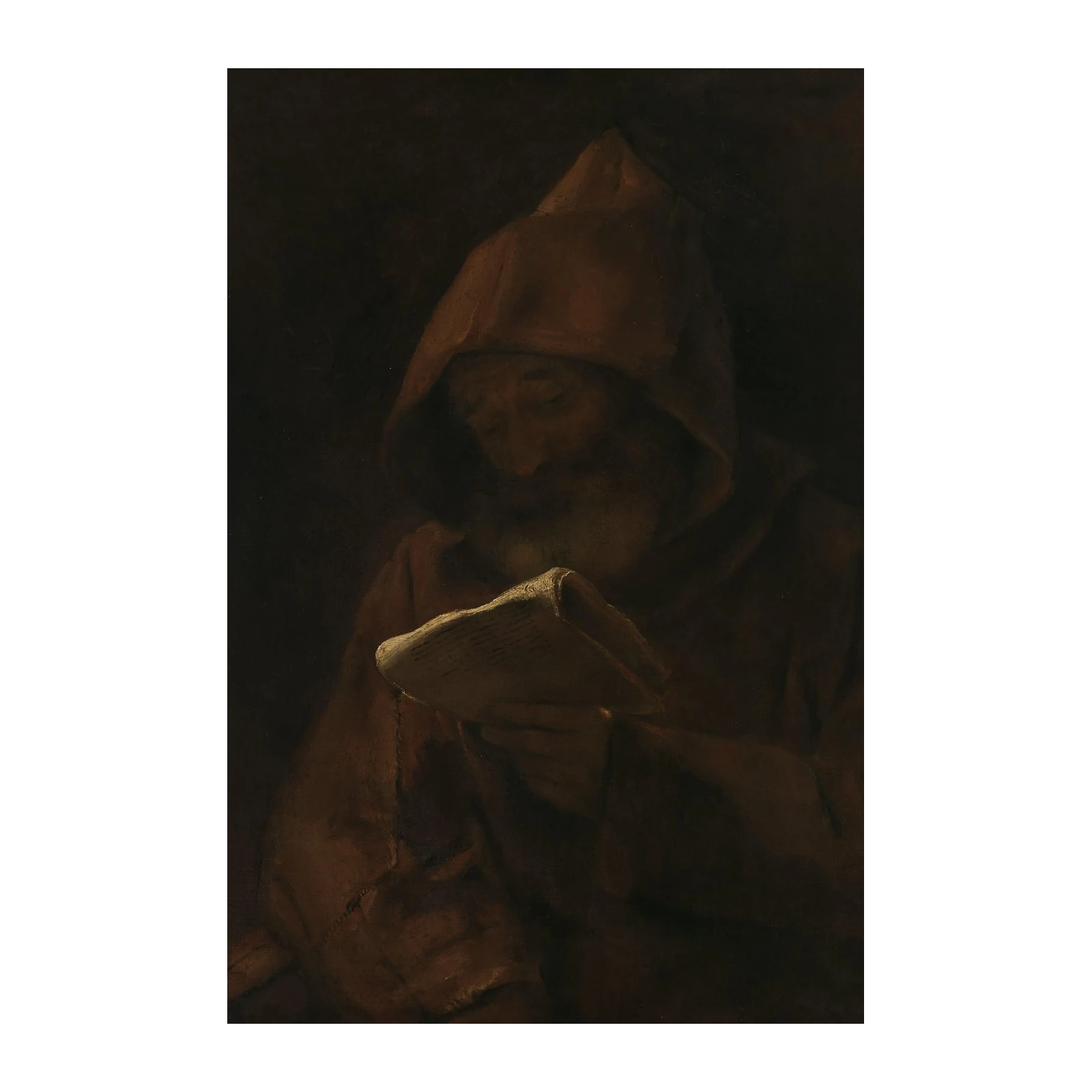 Monk Reading Old Manuscript Wall Art