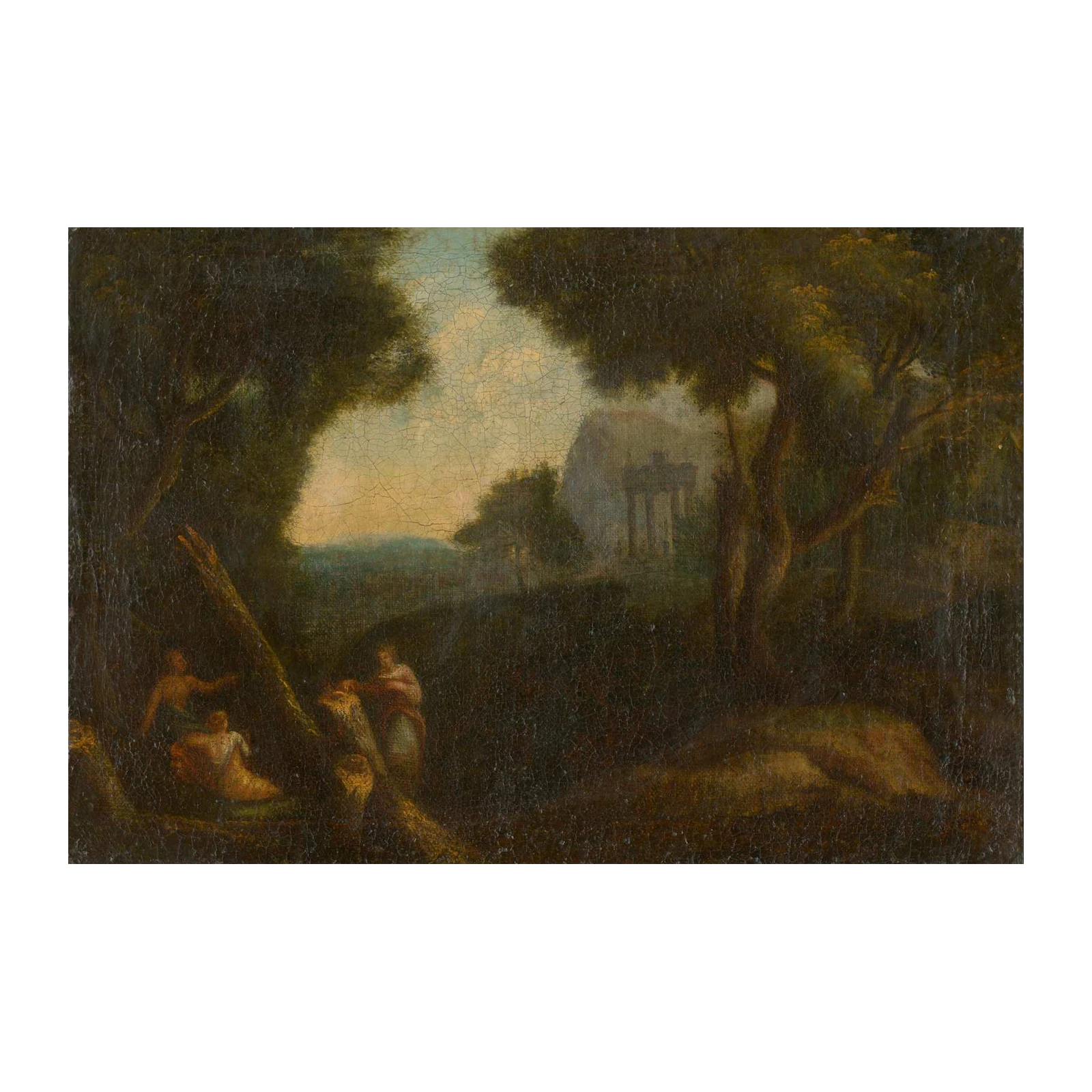 Arcadian Landscape with Figures Wall Art