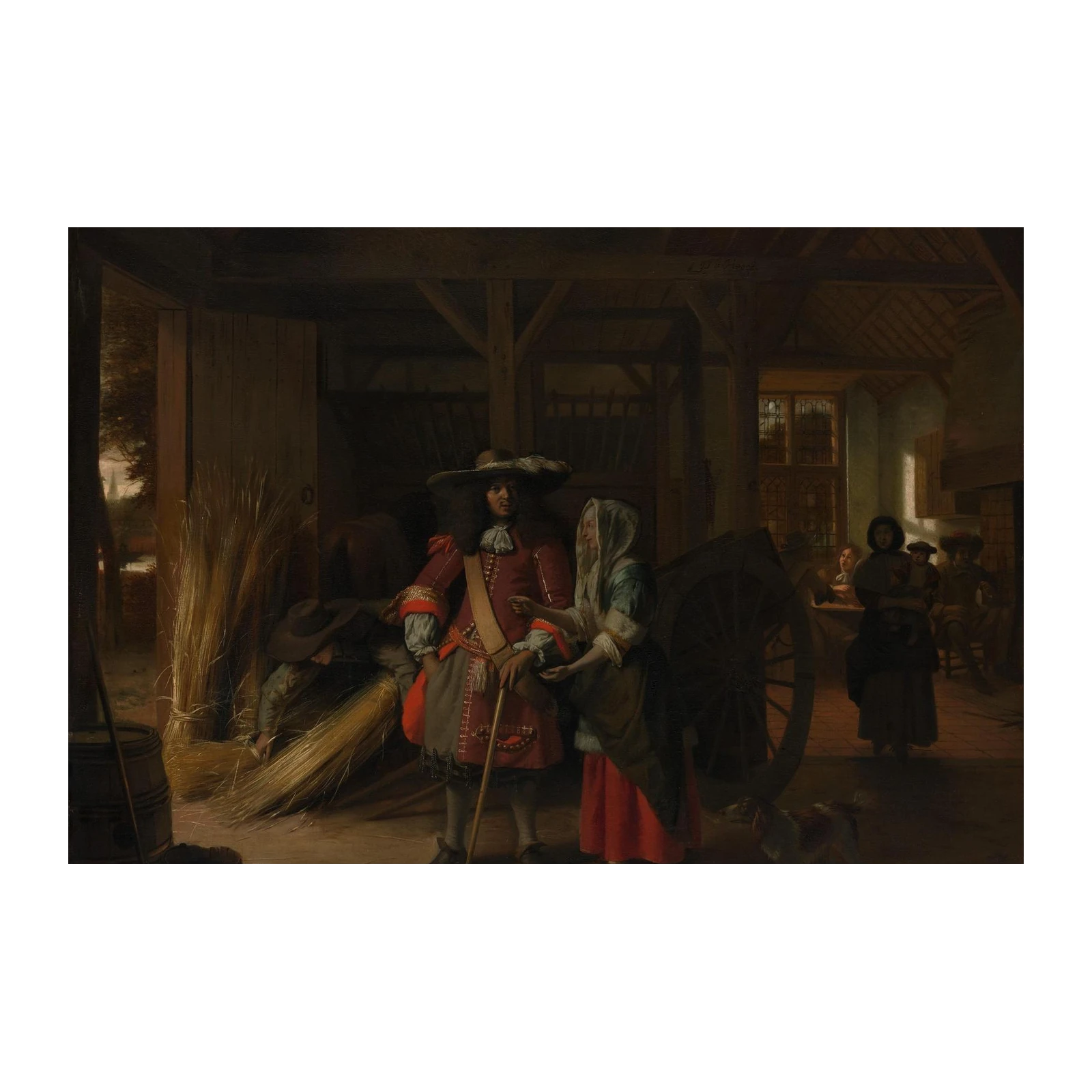 Elegant 17th Century Scene Wall Art