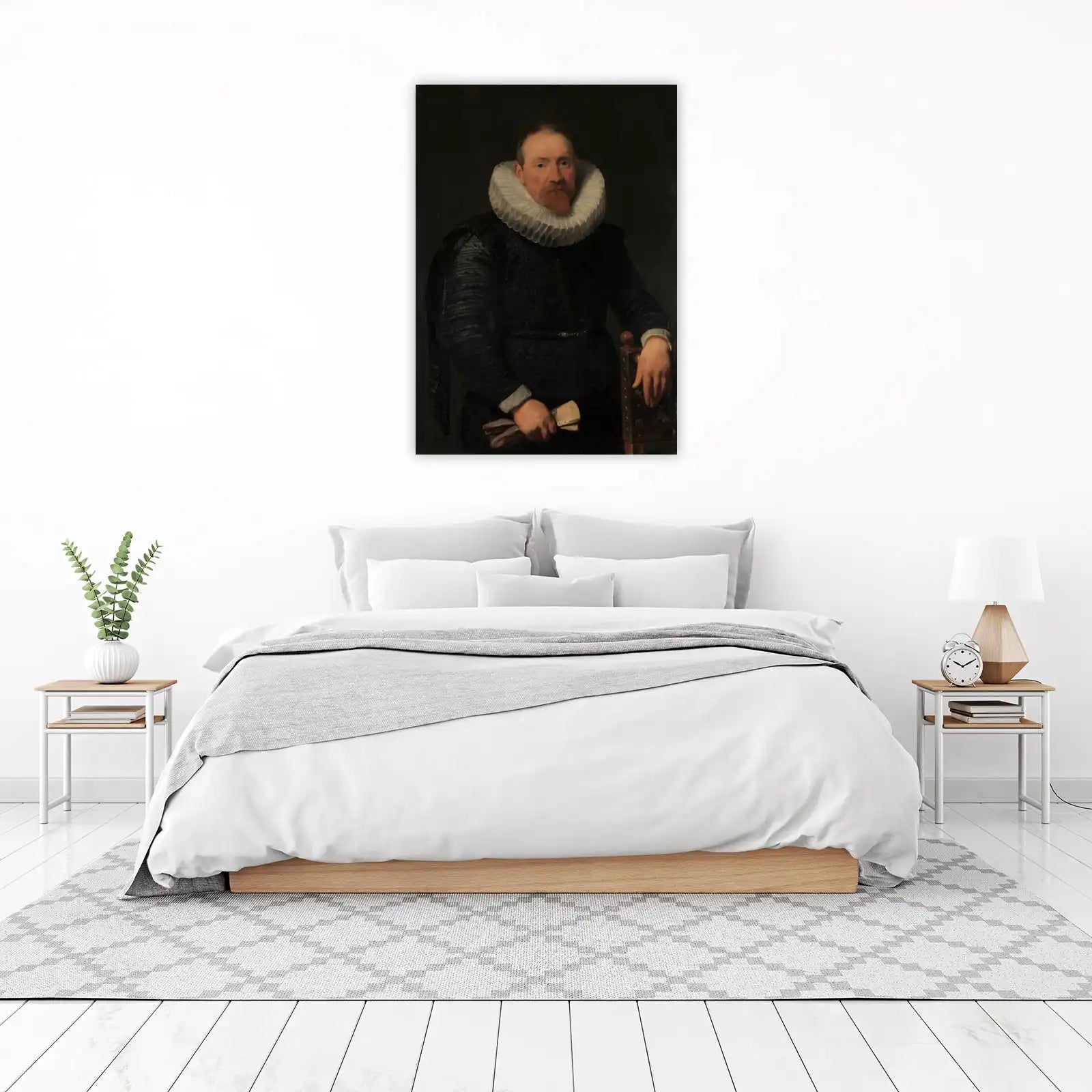 Baroque Portrait Man Frilled Collar Wall Art