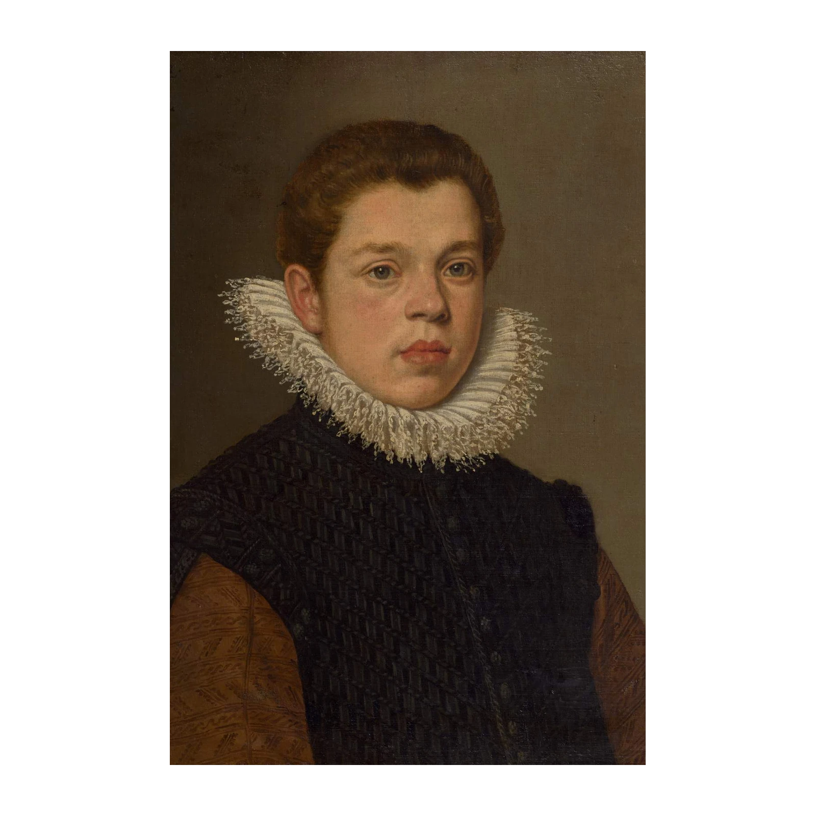 Renaissance Portrait Boy Frill Collar Wall Art