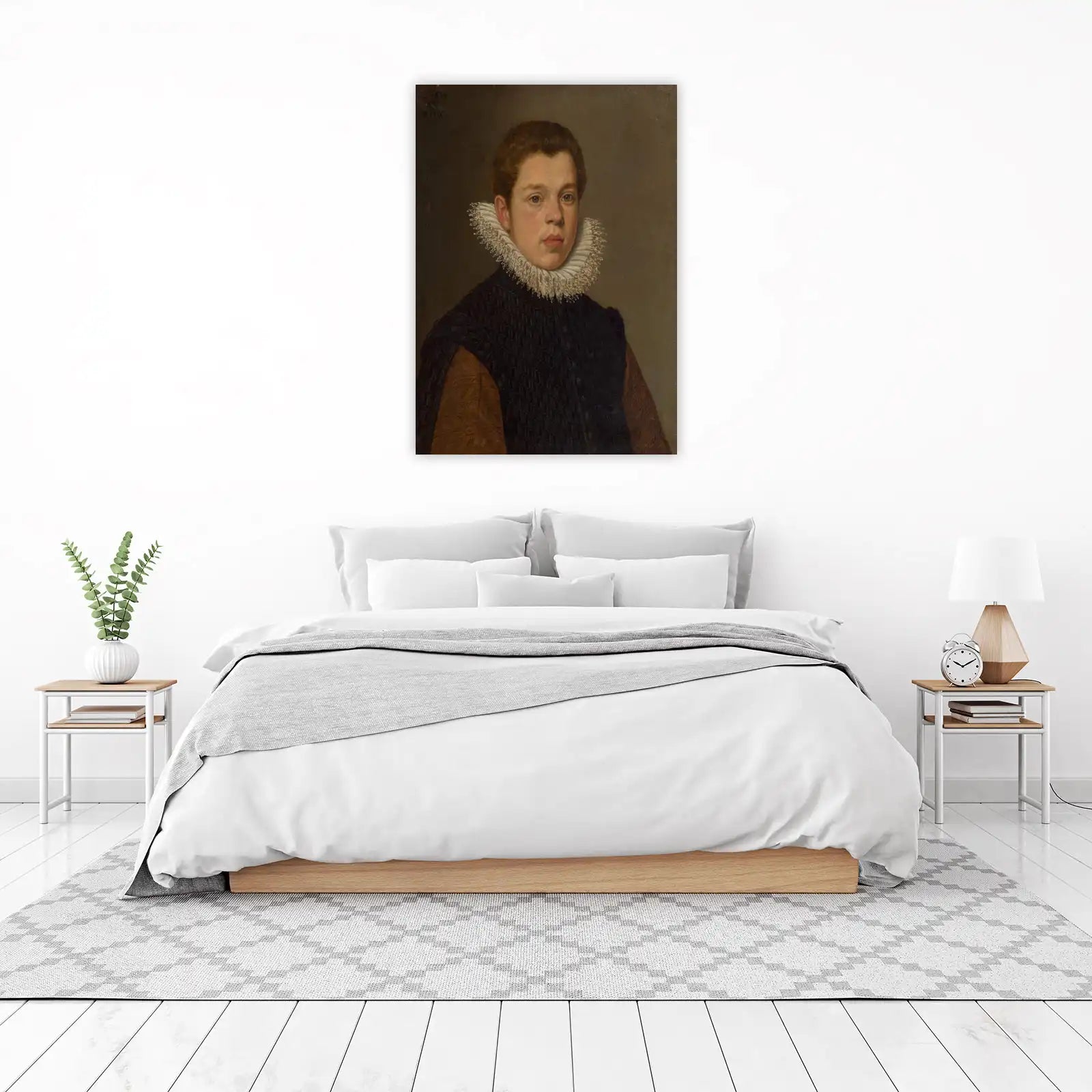 Renaissance Portrait Boy Frill Collar Wall Art