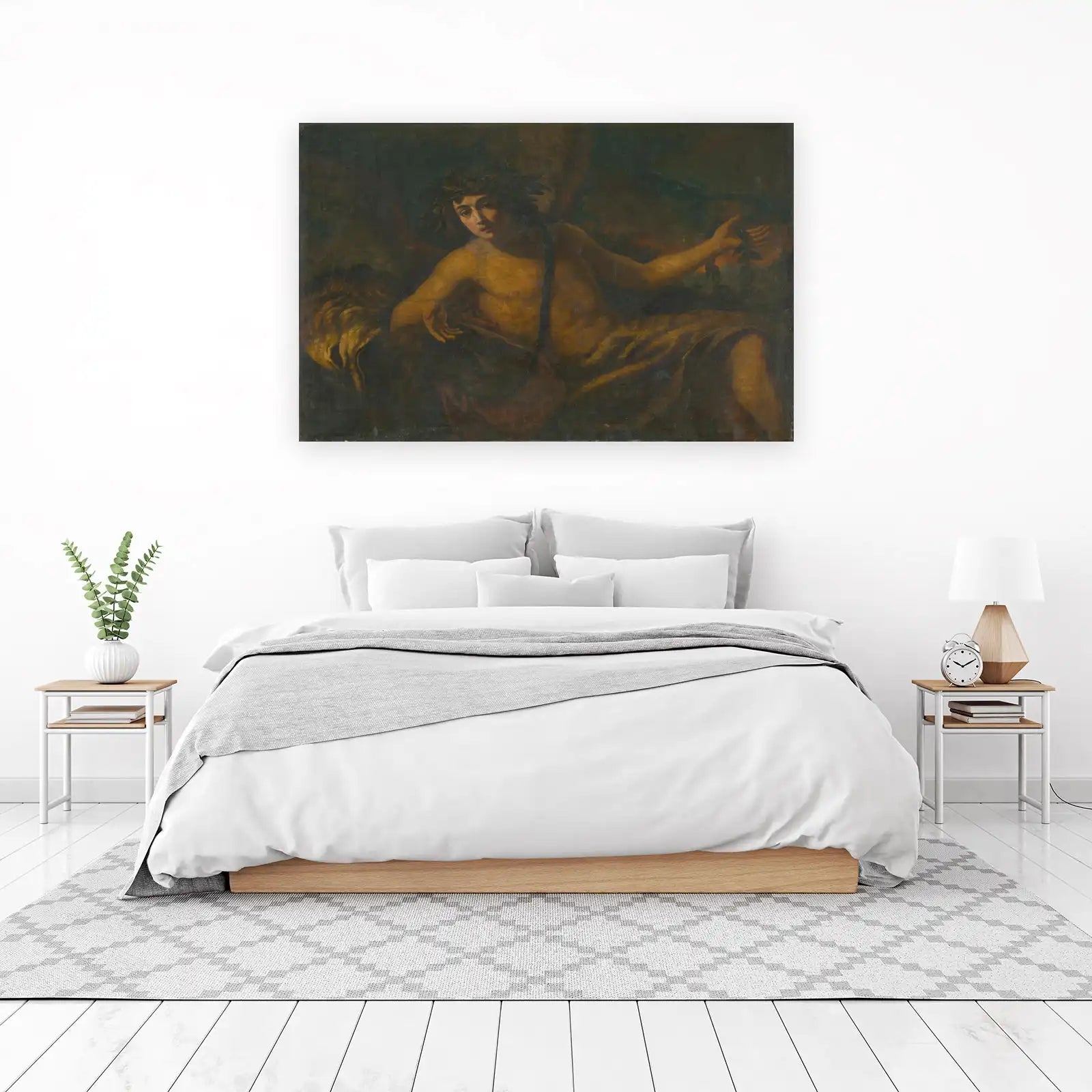 Mythological Figure Laurel Wreath Wall Art