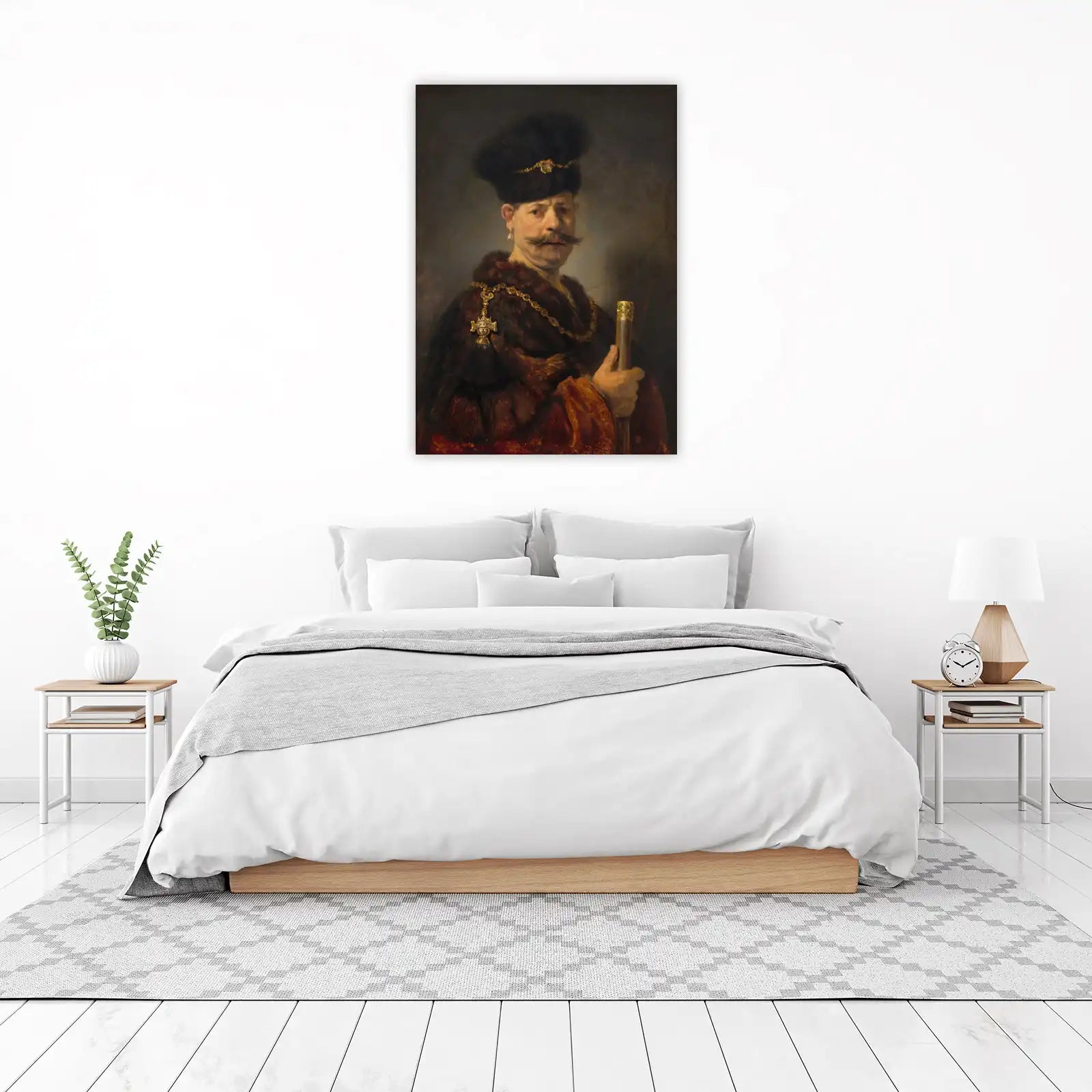 Man in Fur Hat and Fur Coat Wall Art