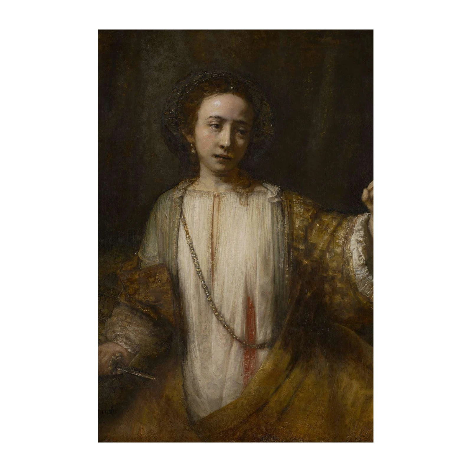 Rembrandt Portrait of a Young Woman Wall Art