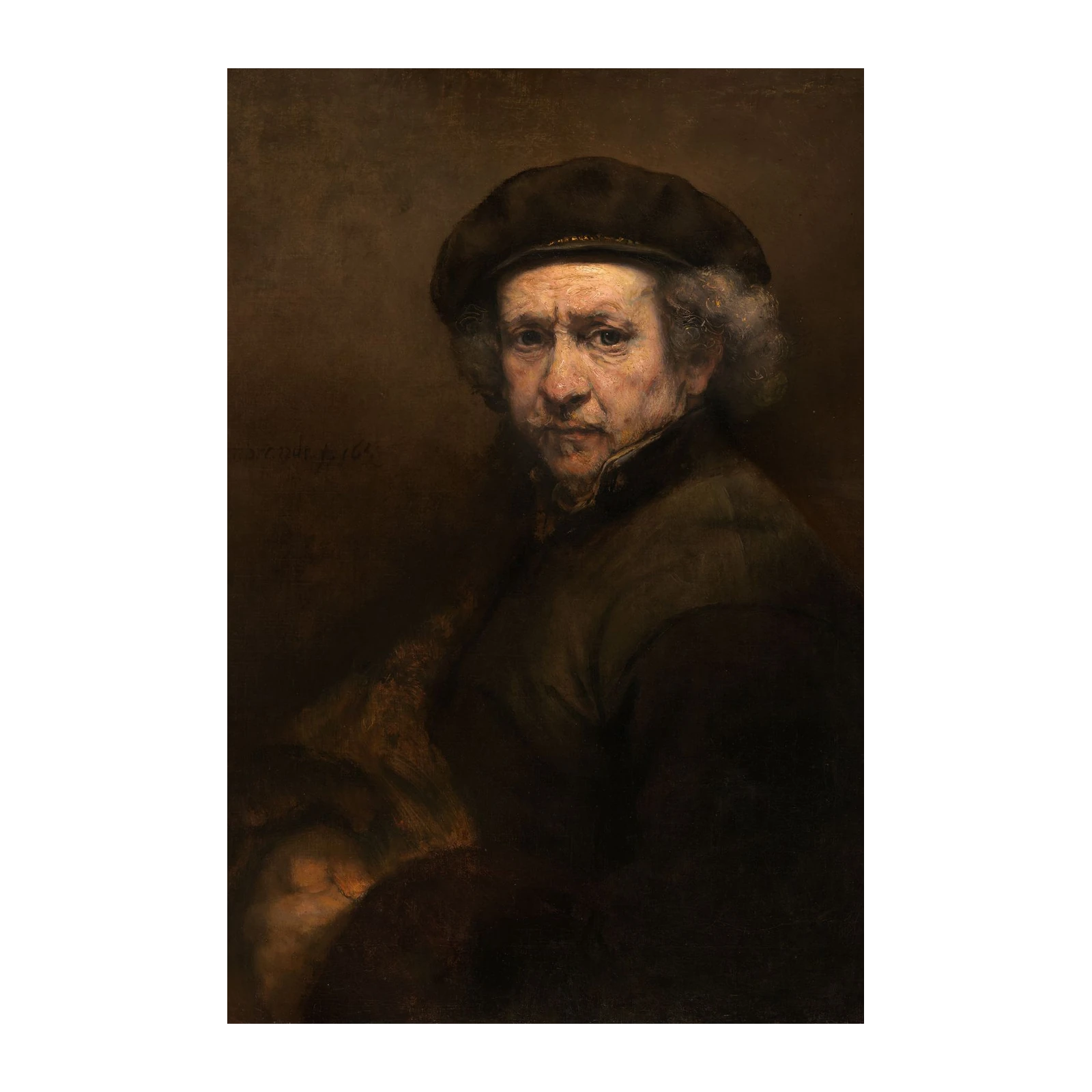 Rembrandt Self-Portrait Dark Academia Wall Art
