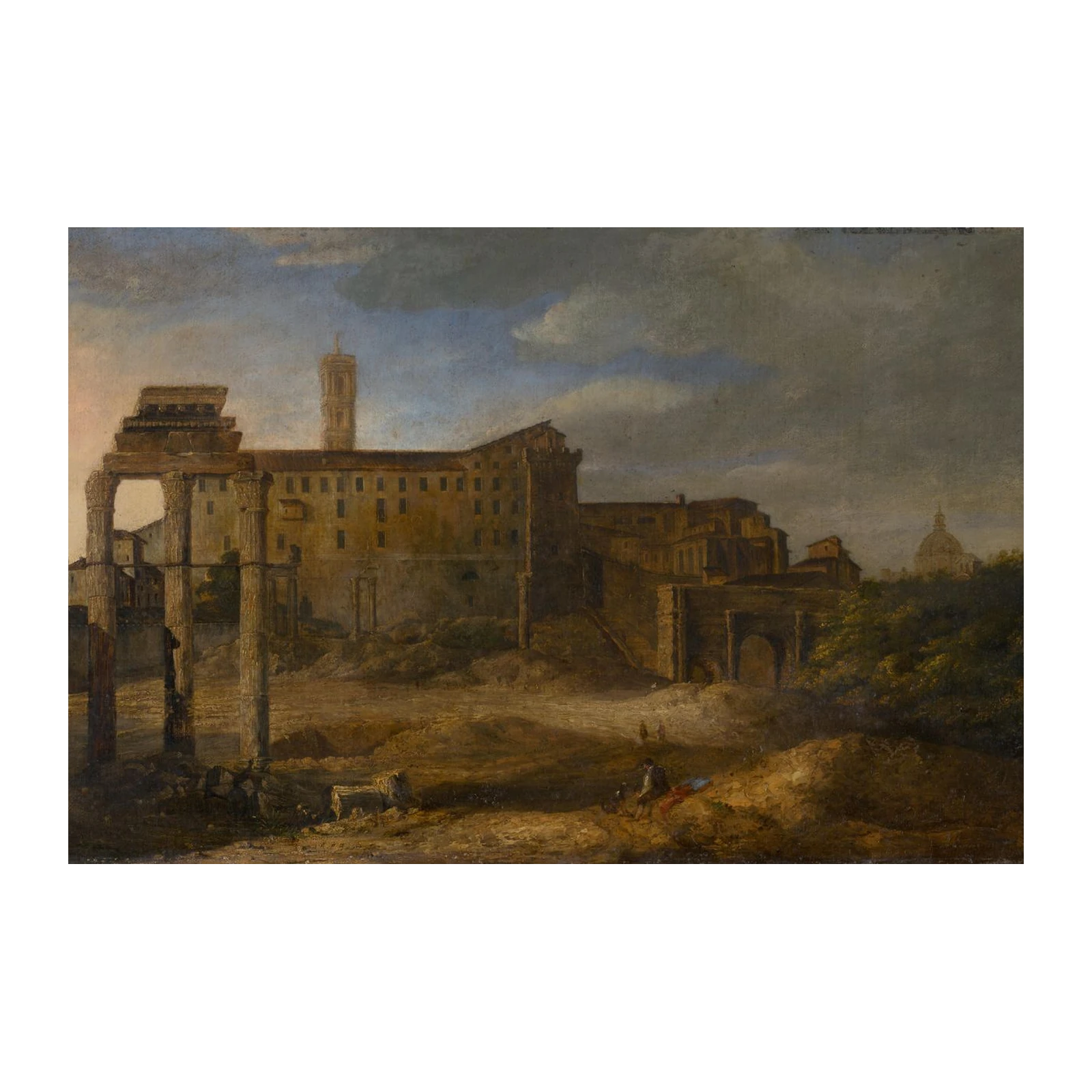 Ancient Roman Ruins Landscape Wall Art