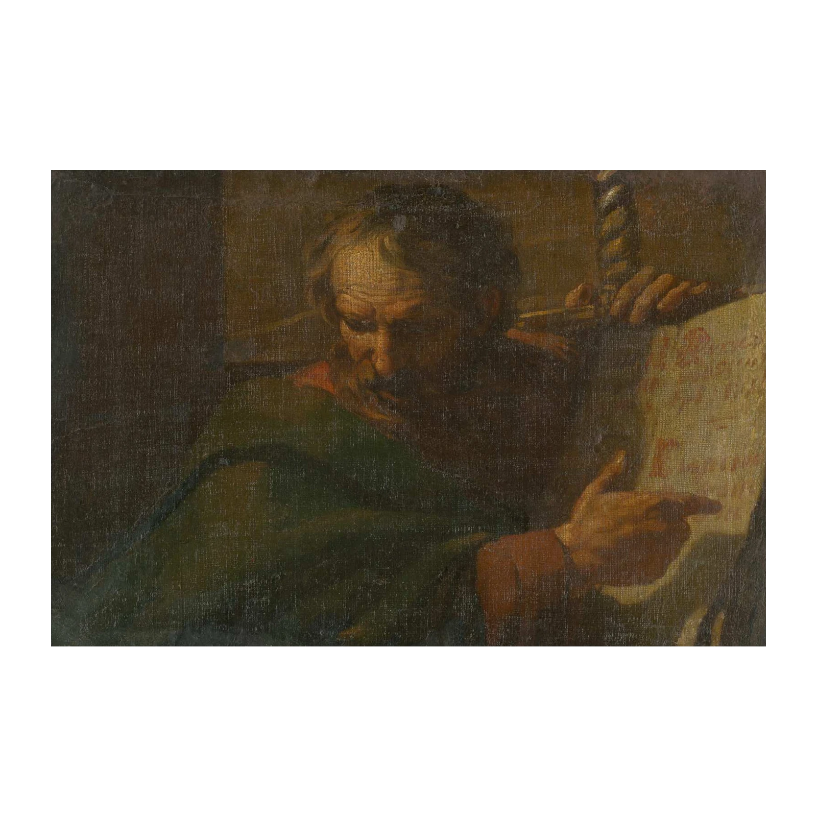Wise Scholar Ancient Manuscript Wall Art