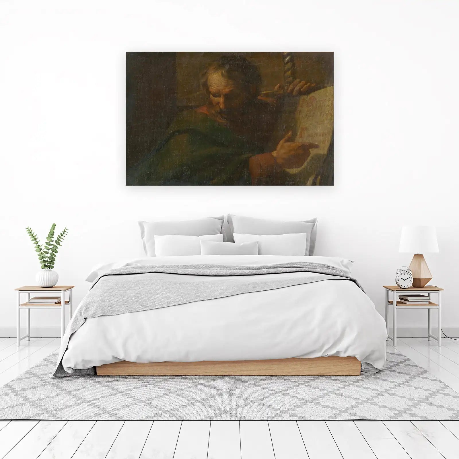 Wise Scholar Ancient Manuscript Wall Art