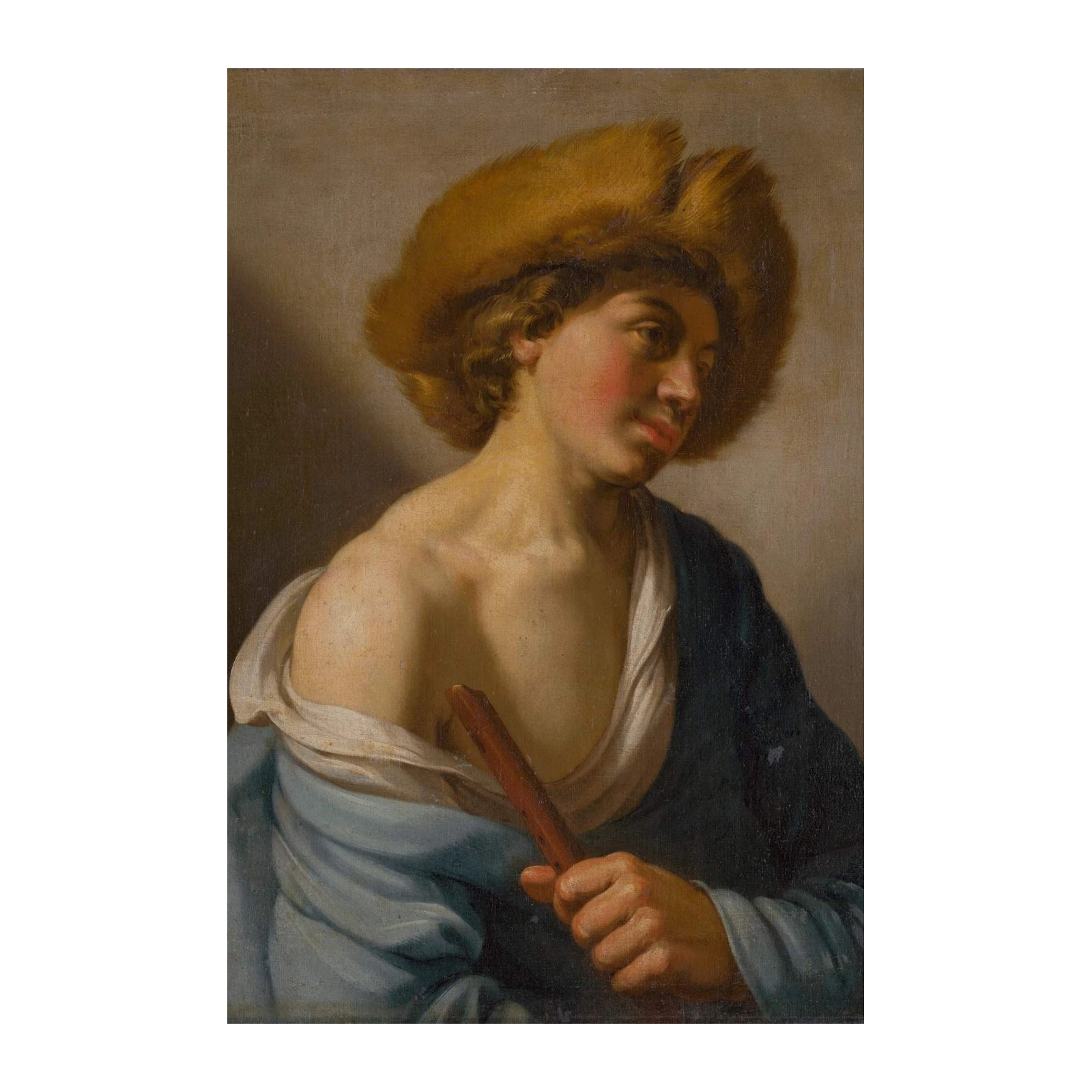 Baroque Youth with Fur Hat Wall Art