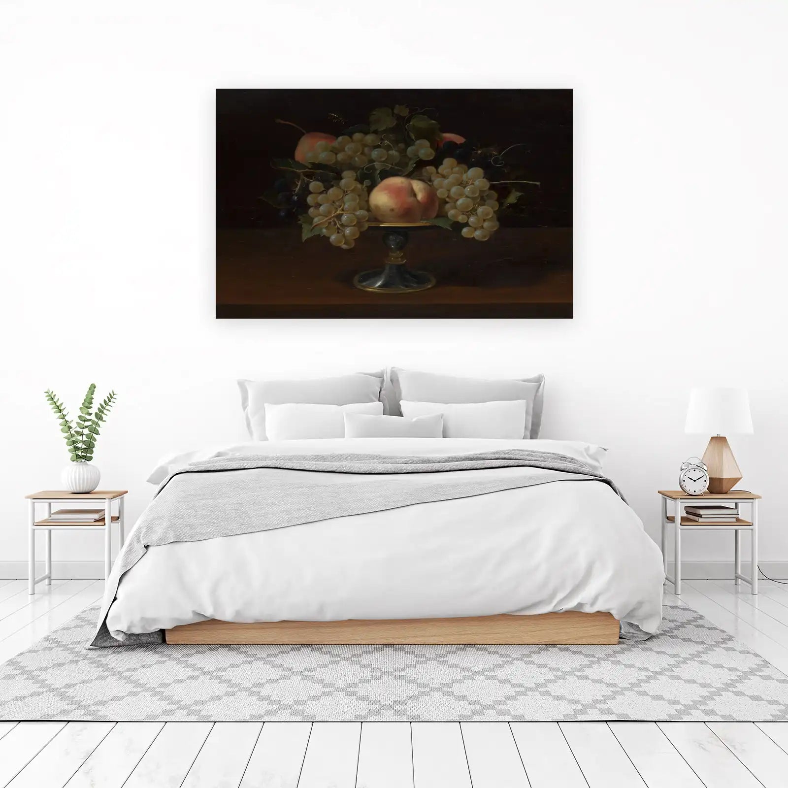 Vibrant Still Life Fruit & Grapes Wall Art