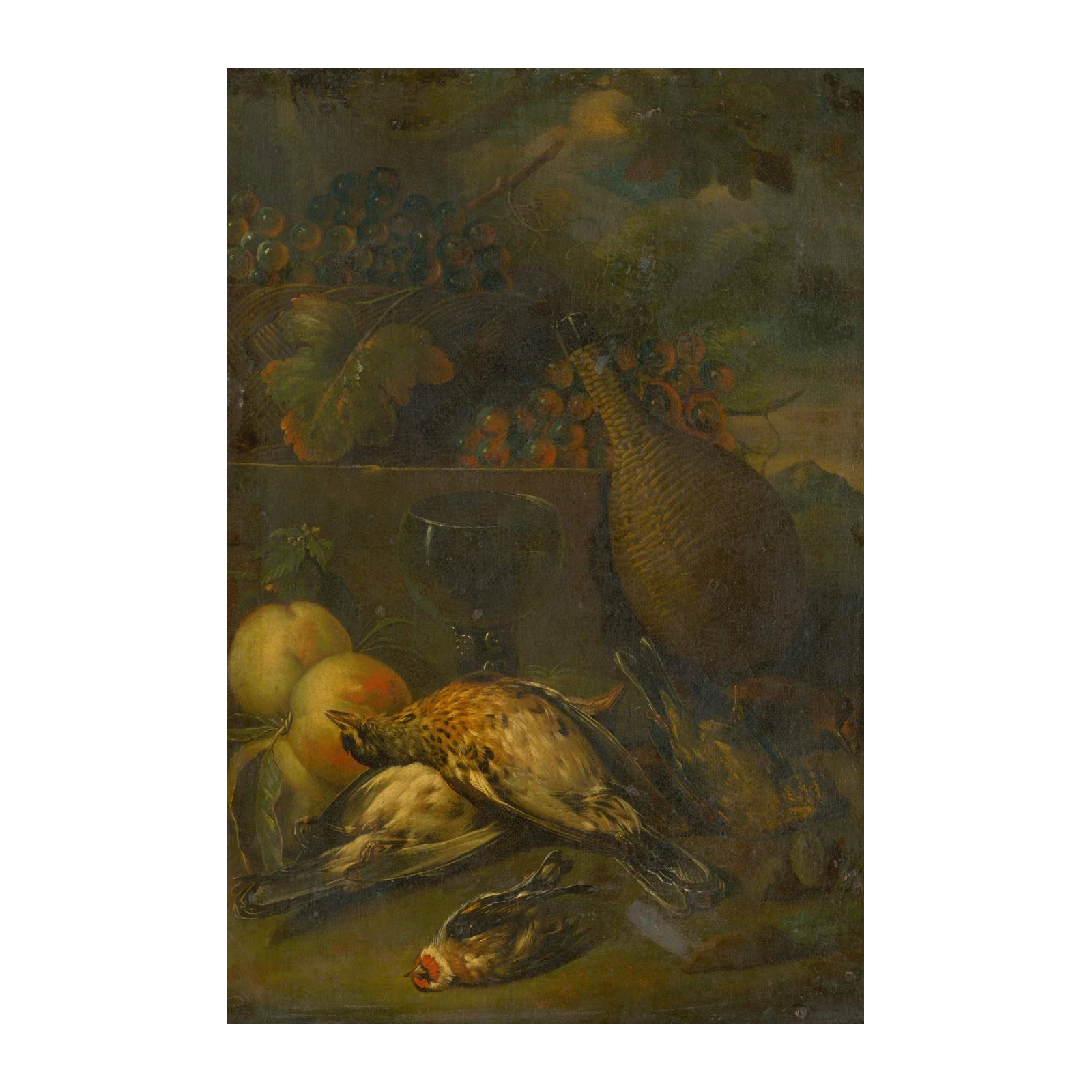 Vintage Still Life Game Birds & Grapes Wall Art