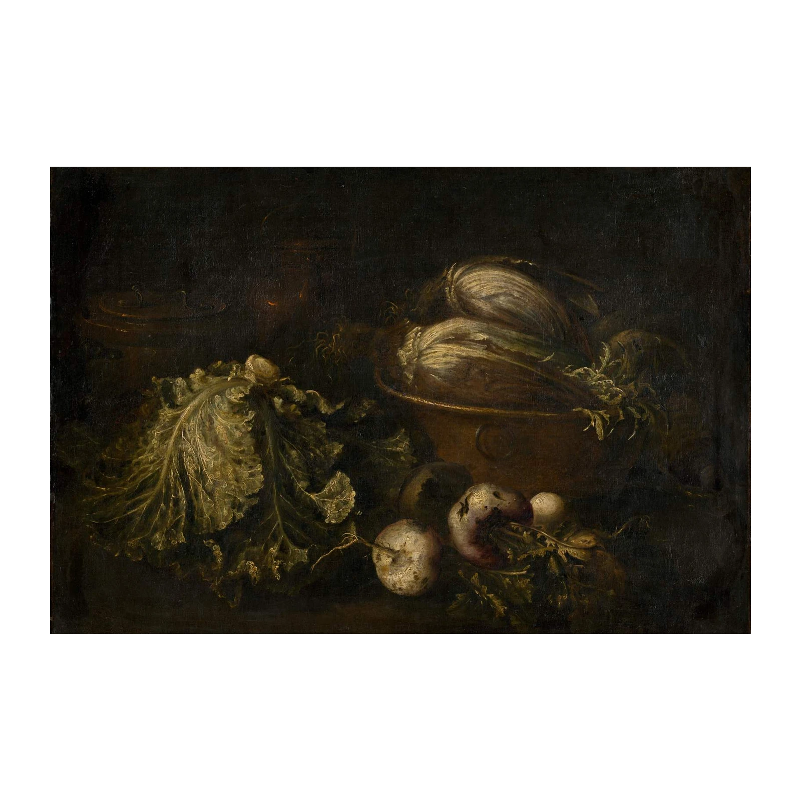 Rustic Vintage Vegetable Still Life Wall Art