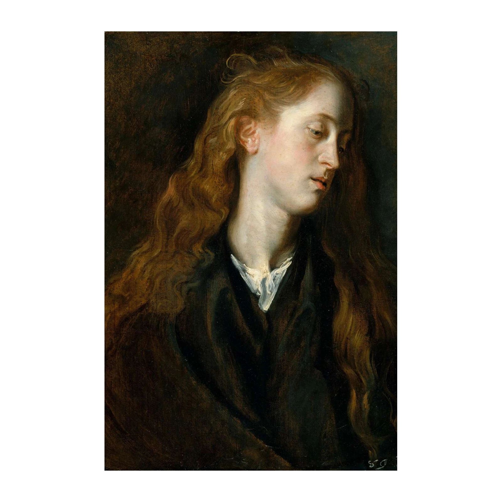 Baroque Portrait of Young Woman Wall Art
