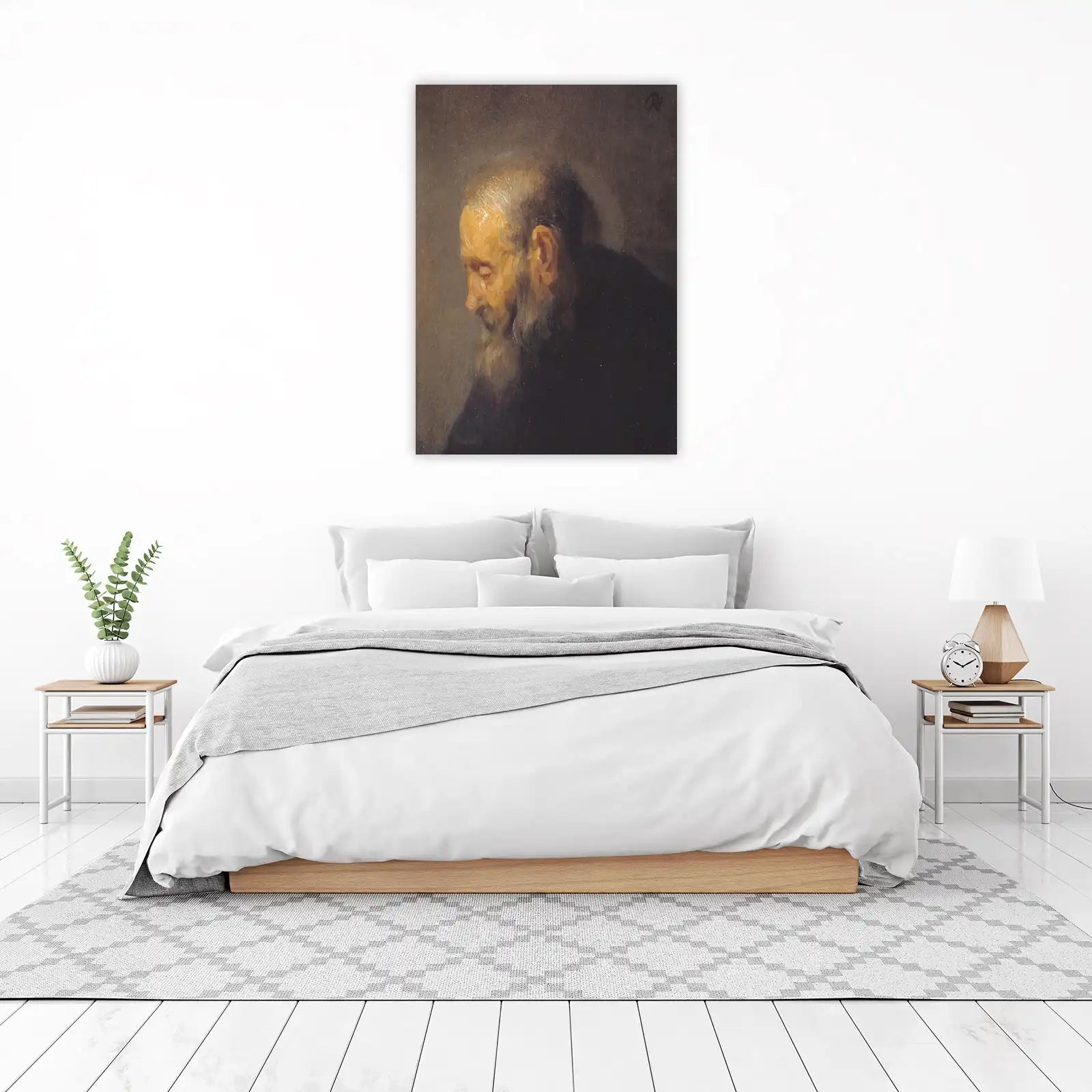 Vintage Bearded Man Portrait Wall Art