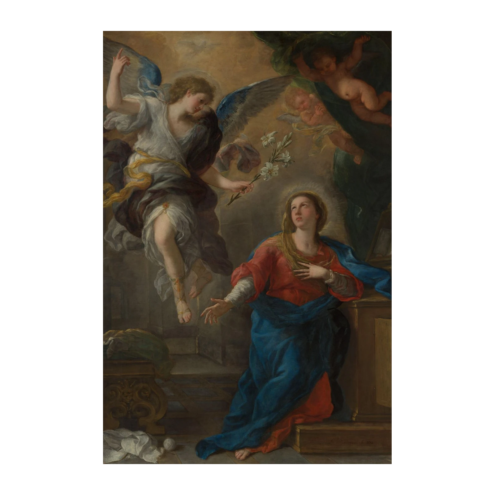 Annunciation Angel Lily Wall Art