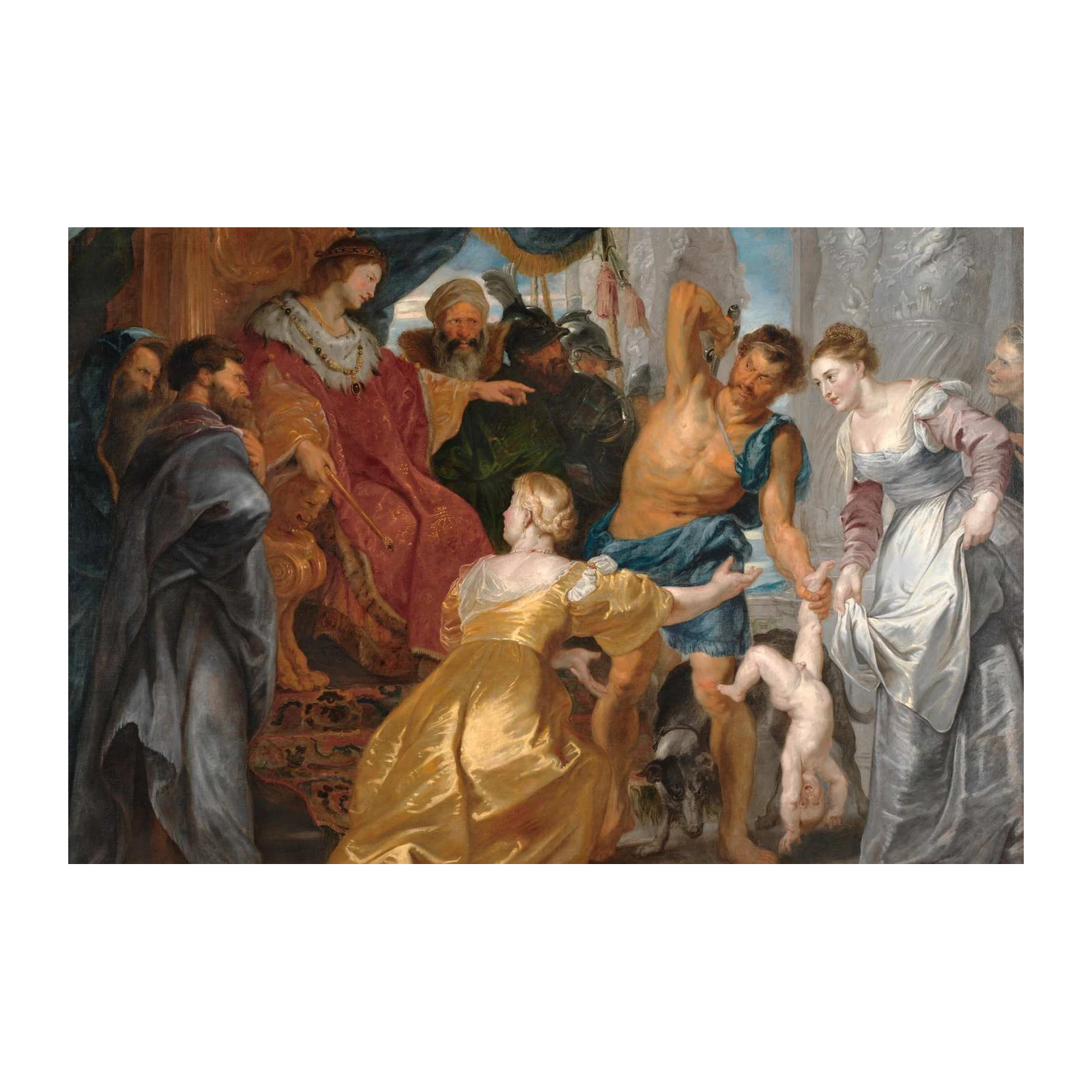 Judgment of Solomon Baroque Masterpiece Wall Art