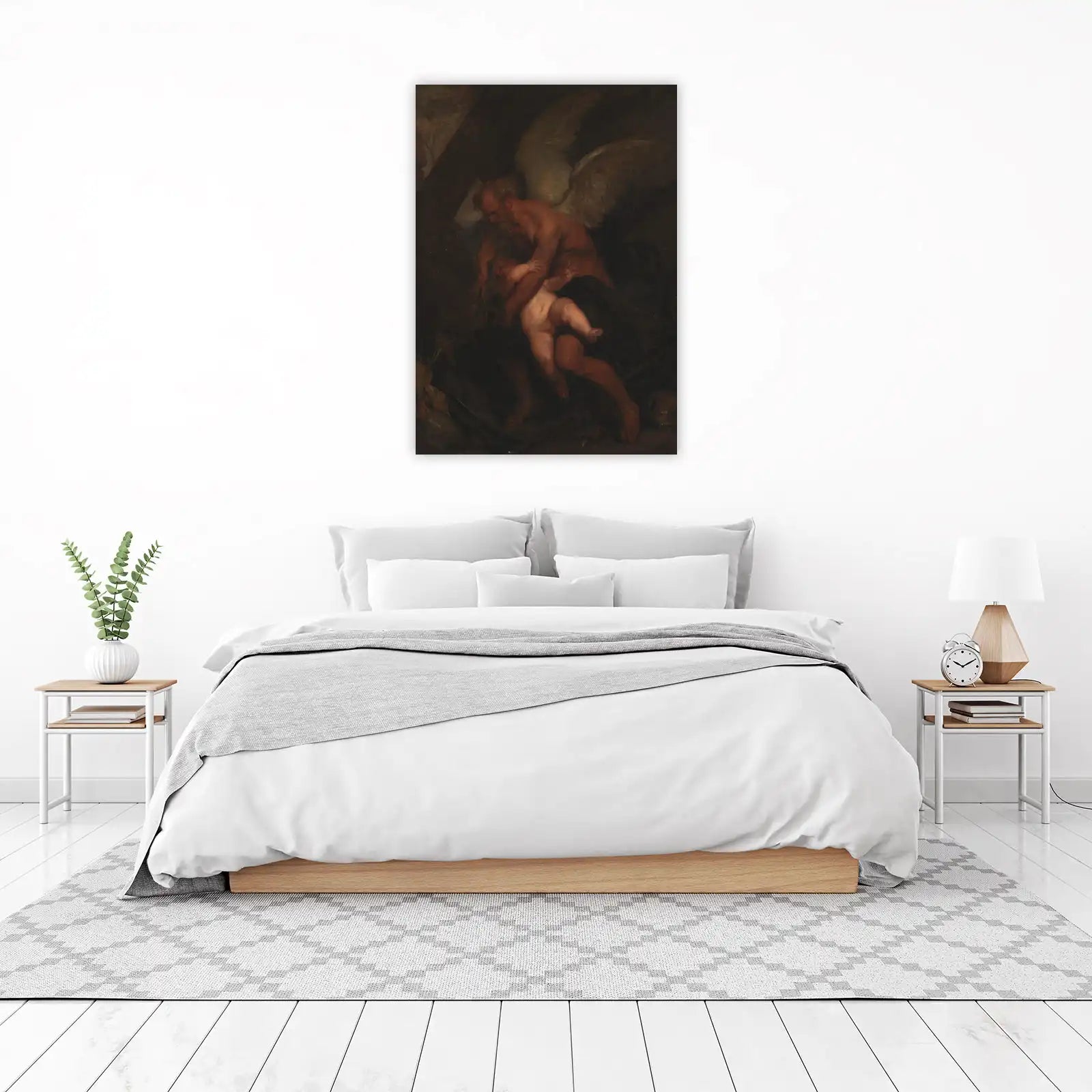 Mythological Father Time and Child Wall Art