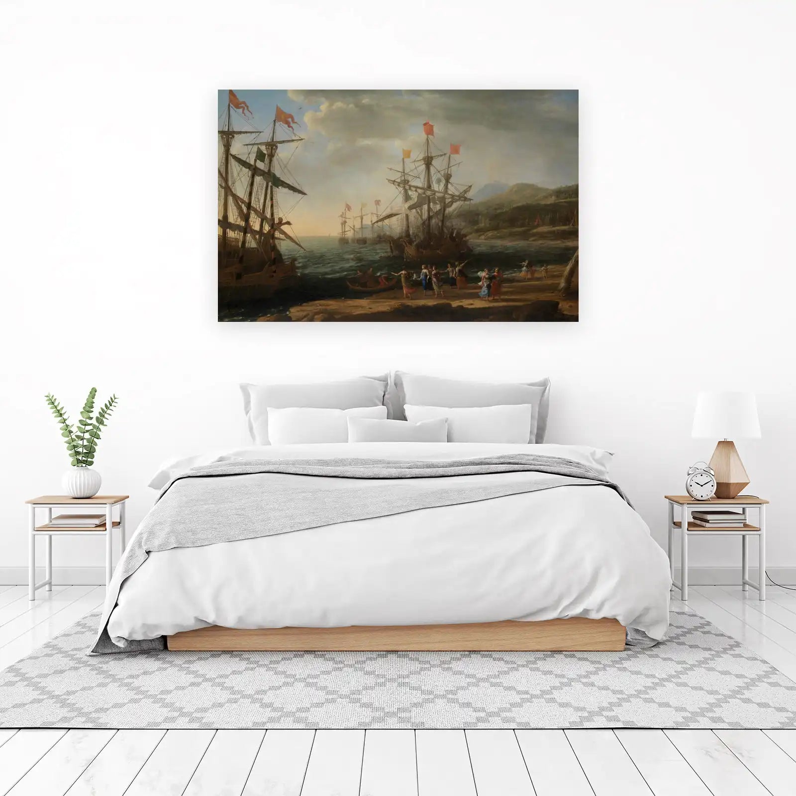 Grand Sailing Ships Coastal Scene Wall Art
