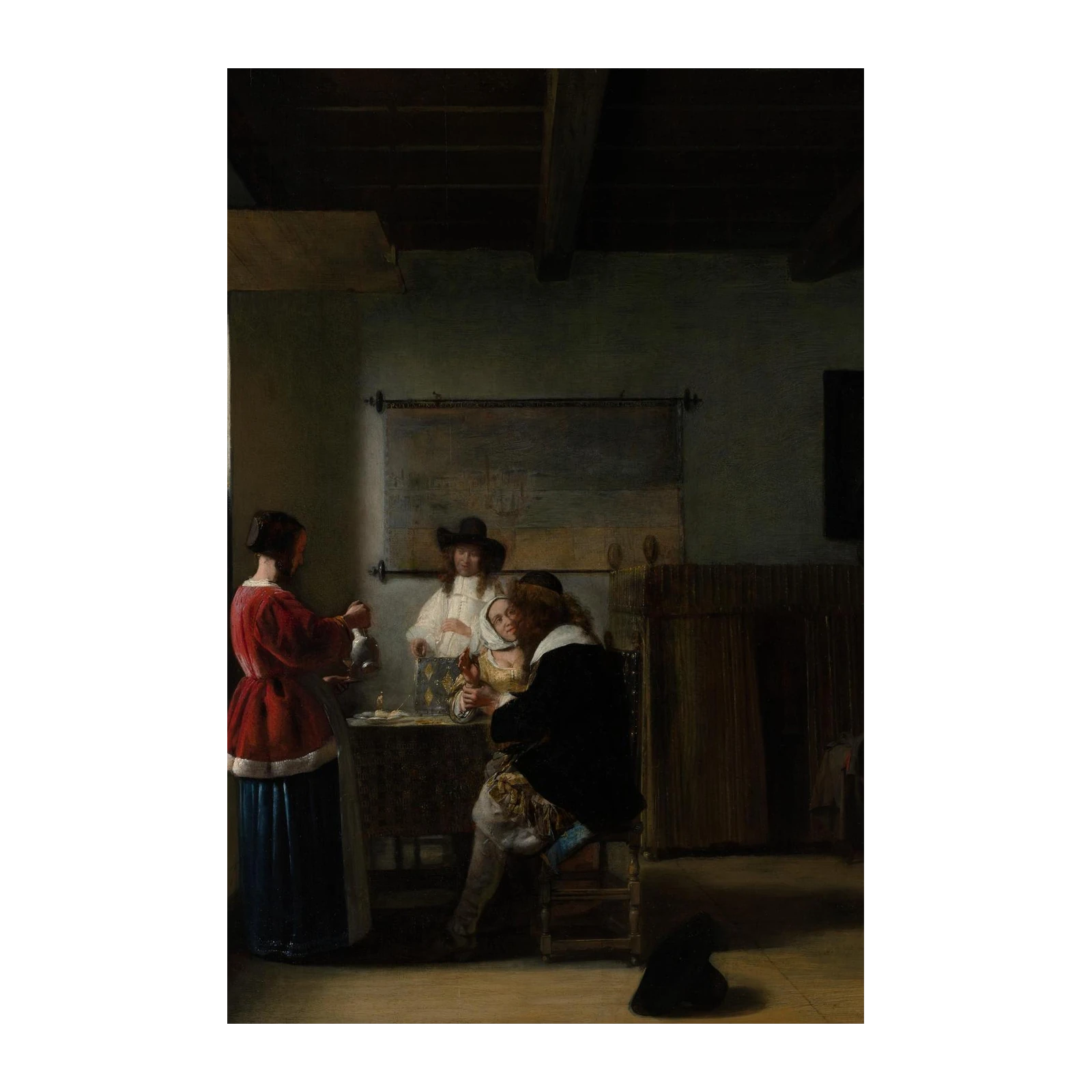Elegant Dutch Interior Scene Wall Art
