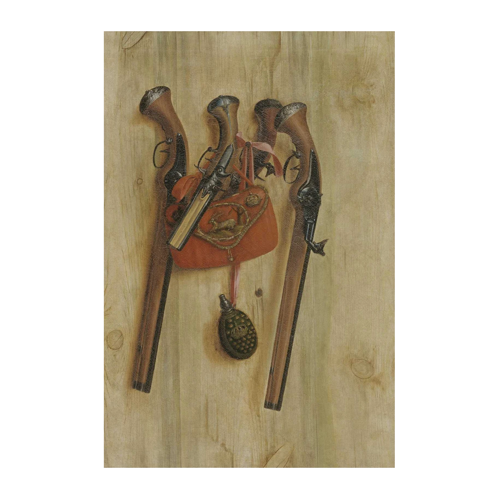 Antique Pistols & Hunting Pouch Wall Art