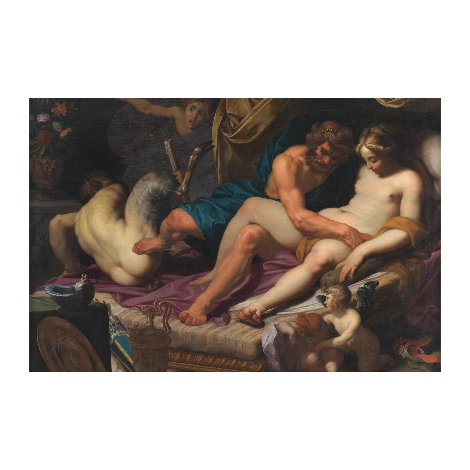 Mythological Embrace Baroque Wall Art