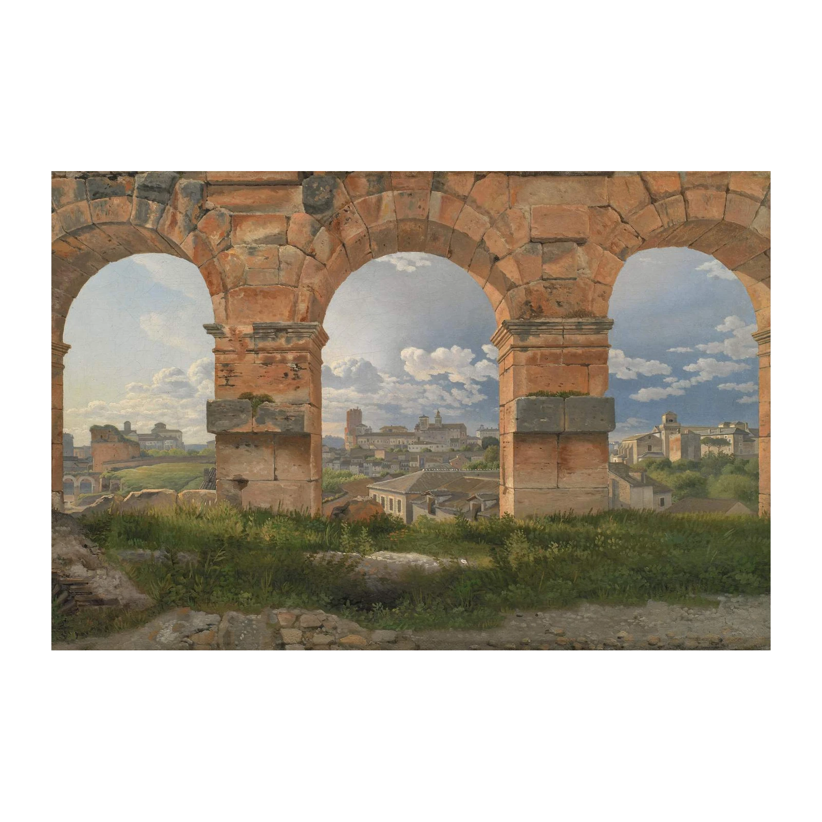 Ancient Roman Aqueduct Landscape Wall Art