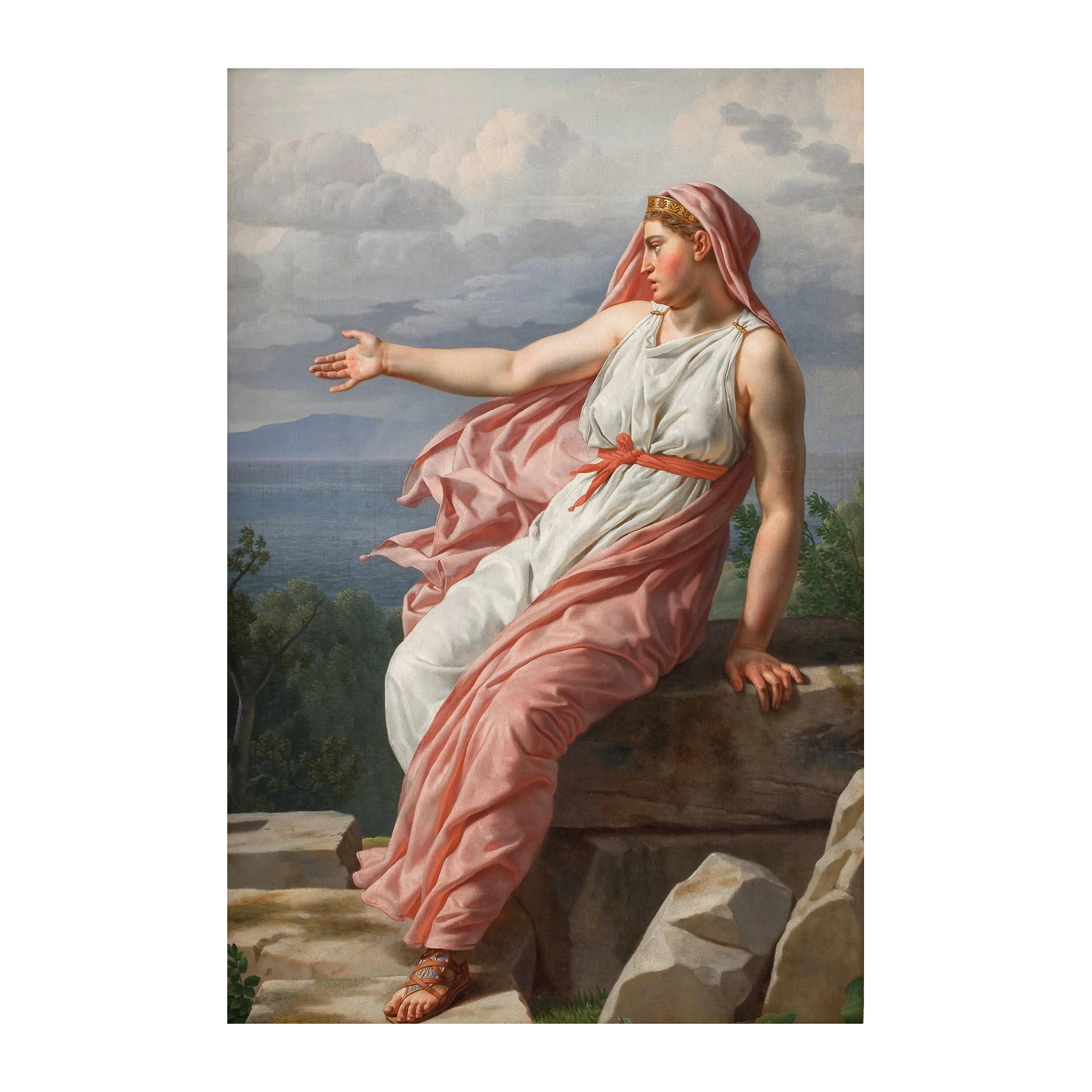 Elegant Woman Landscape Wall Art