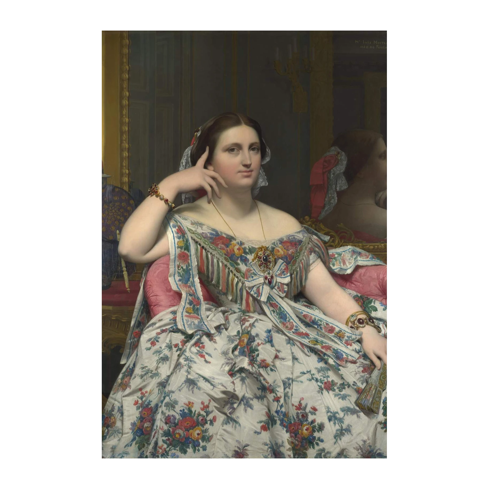 Victorian Lady Floral Dress Wall Art