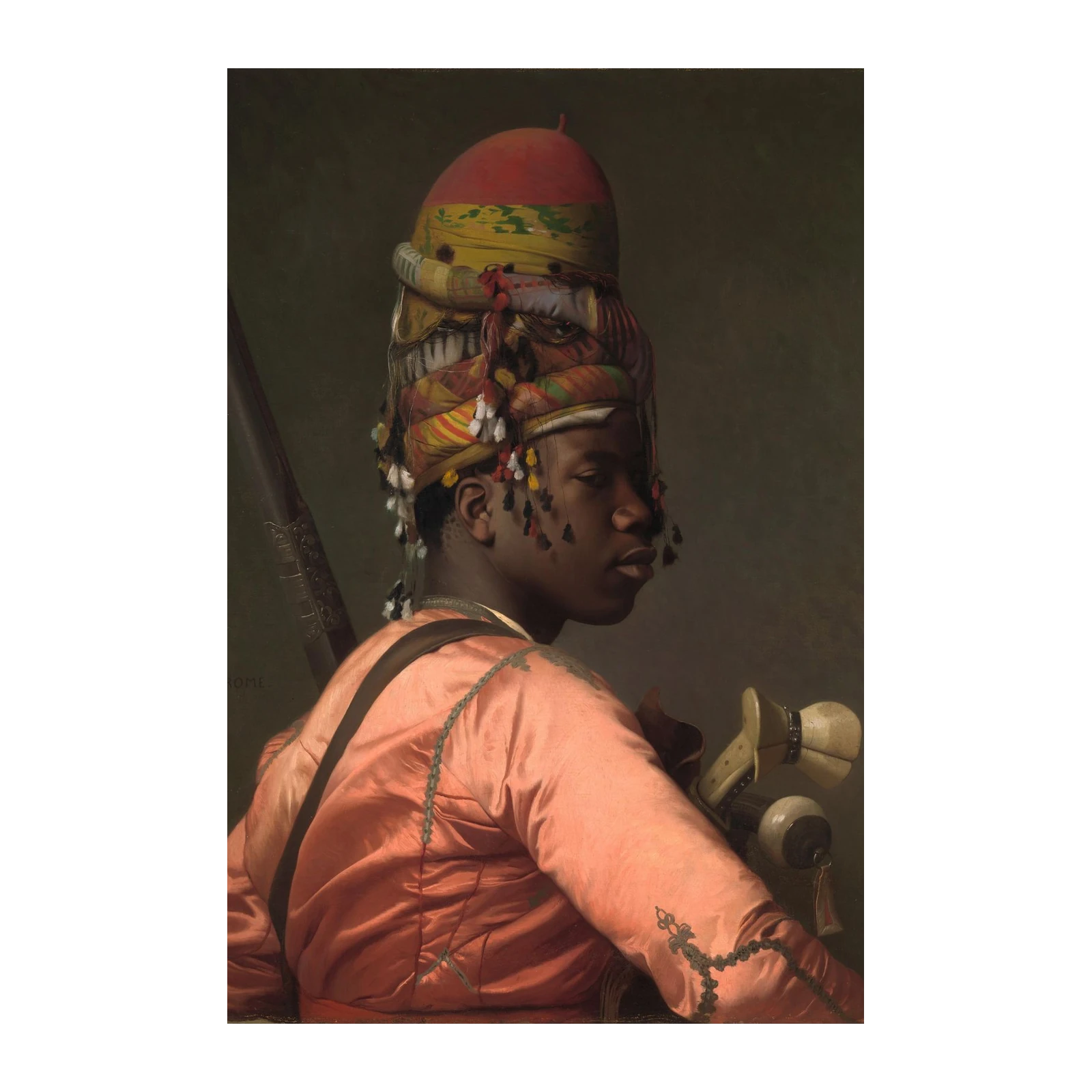 Exotic Warrior Turban & Rifle Wall Art