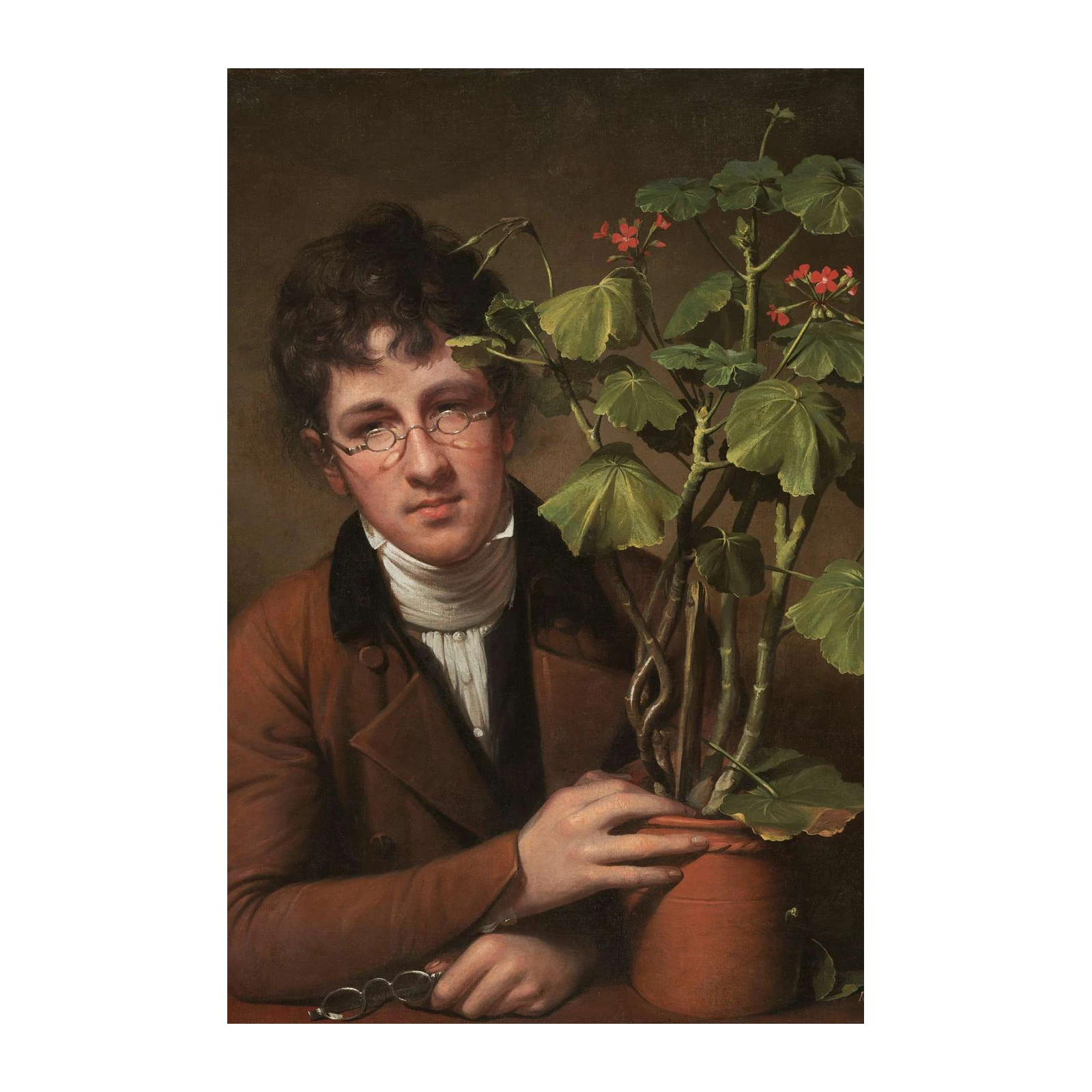 Victorian Gentleman with Geranium Wall Art