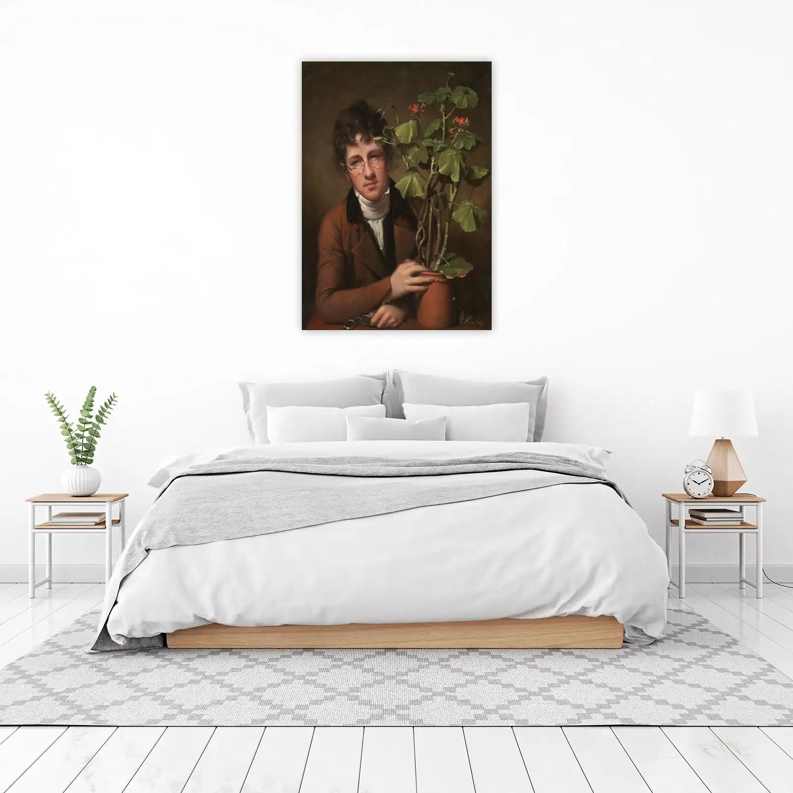 Victorian Gentleman with Geranium Wall Art
