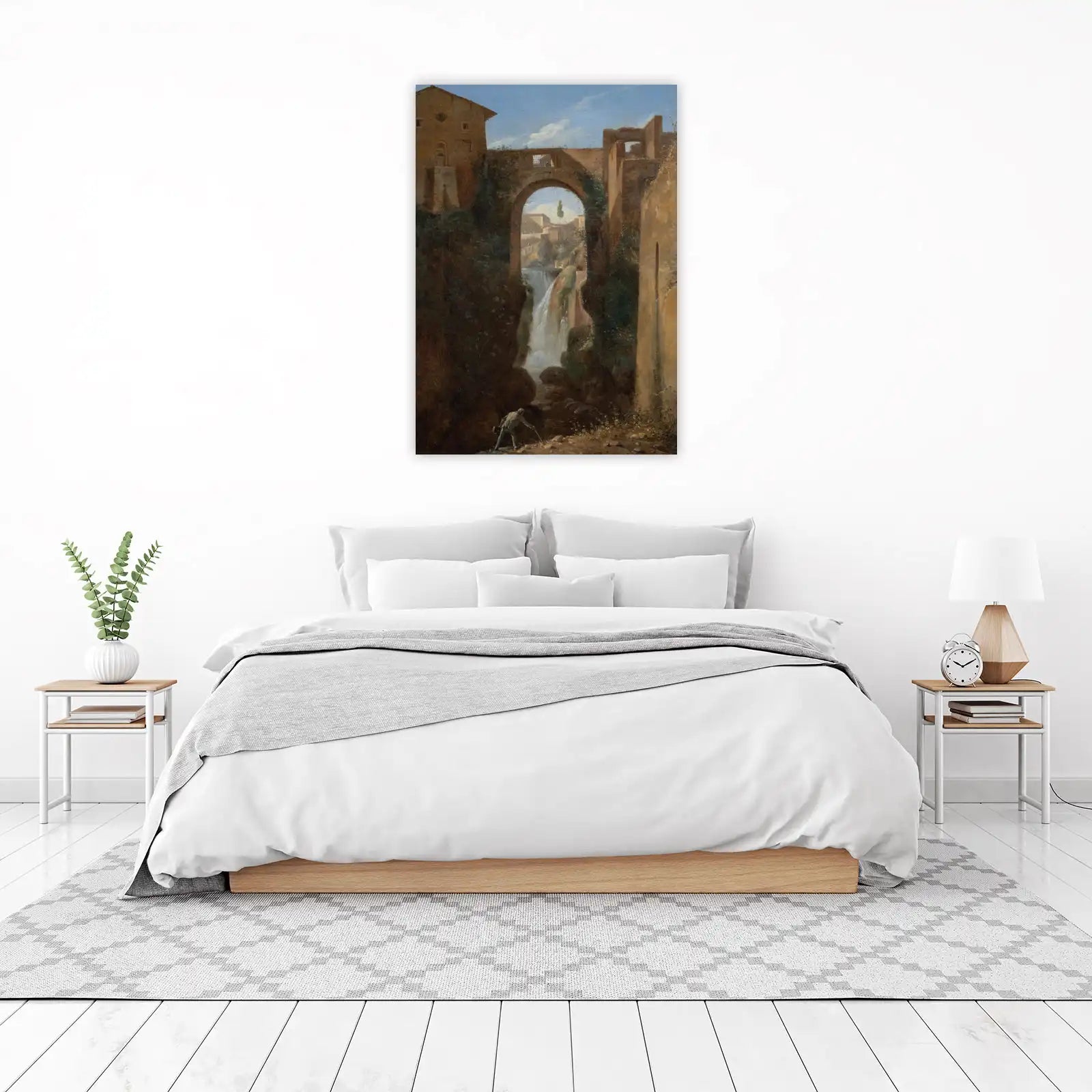 Italian Landscape Waterfall Arch Wall Art