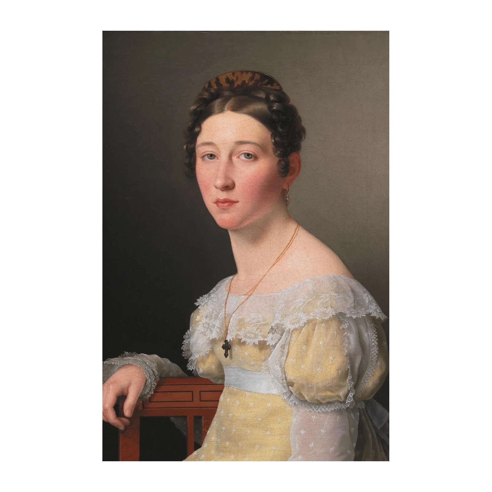 Elegant Lady Portrait Classic European Wall Art