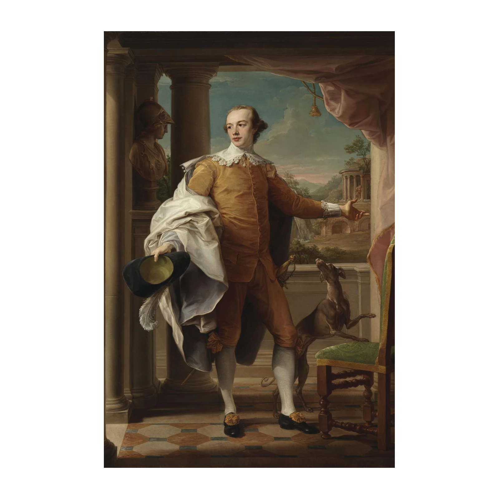 Elegant Gentleman with Dog Wall Art