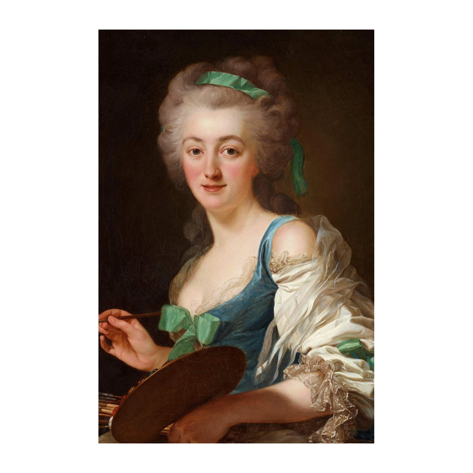 Elegant Artist Portrait Mid-Century Modern Wall Art